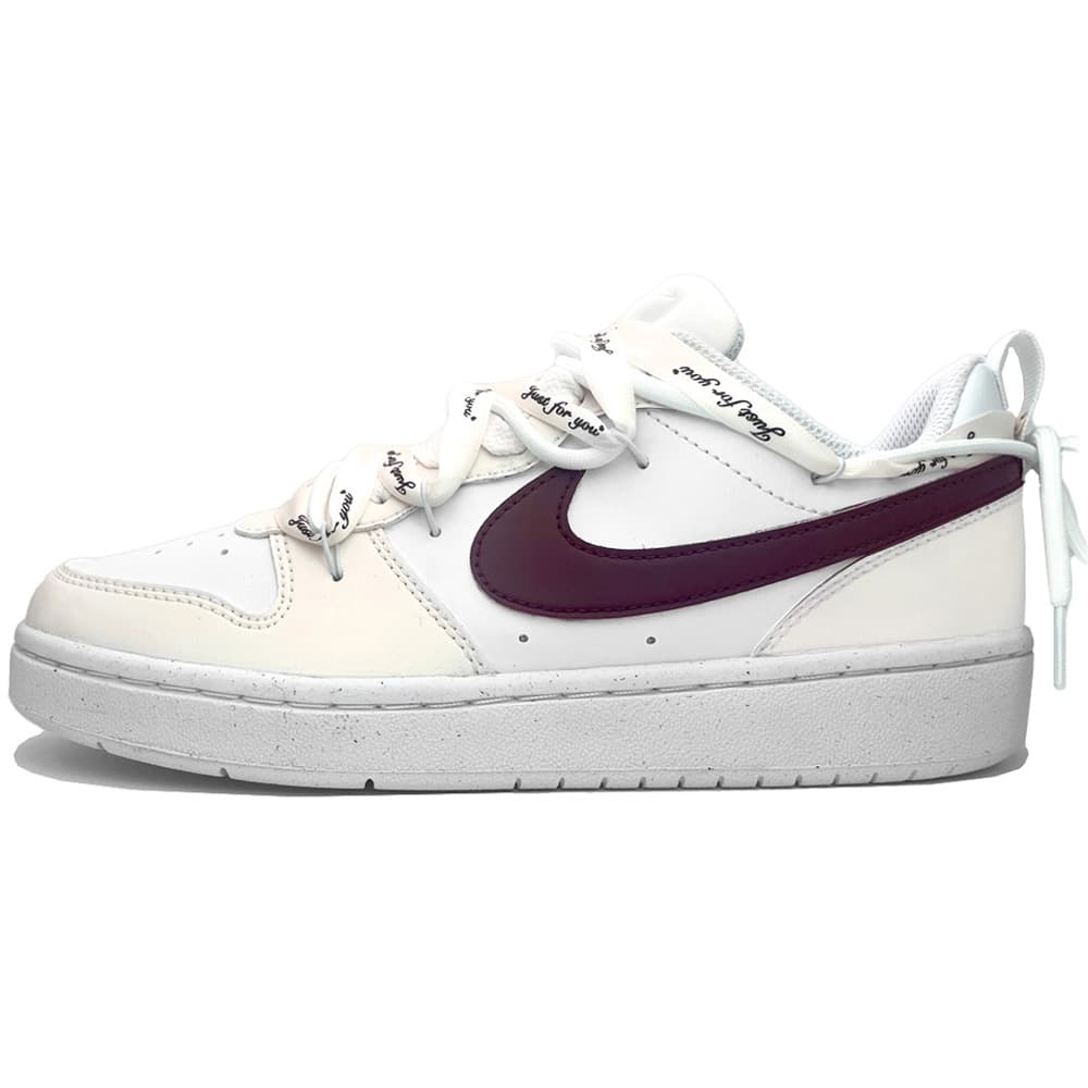 Nike Court Borough Skateboard Shoes Women's Low-Top Ecru