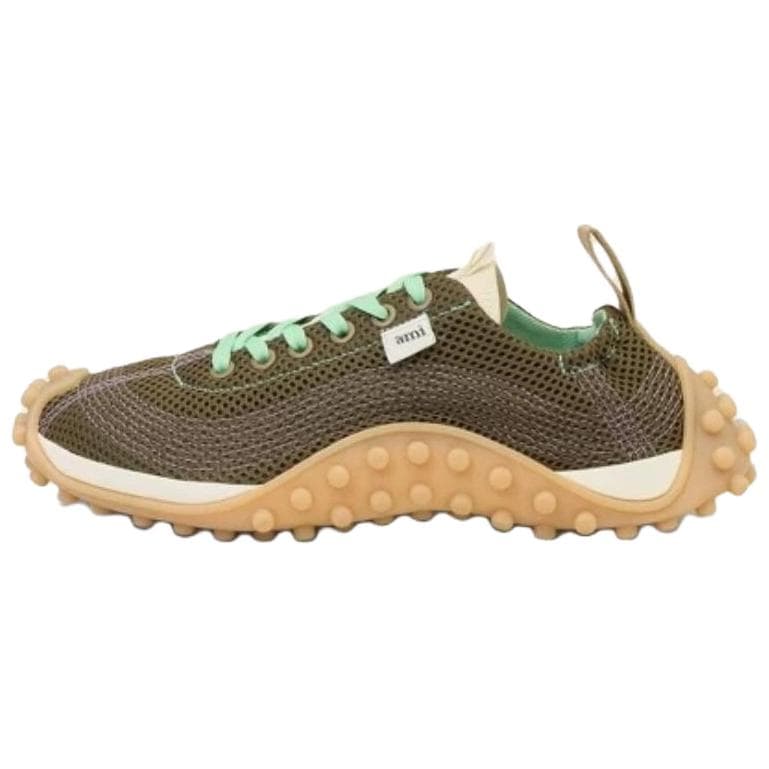 AMIPARIS Round Toe Lace-Up Low-Top Casual Shoes Unisex Bronze