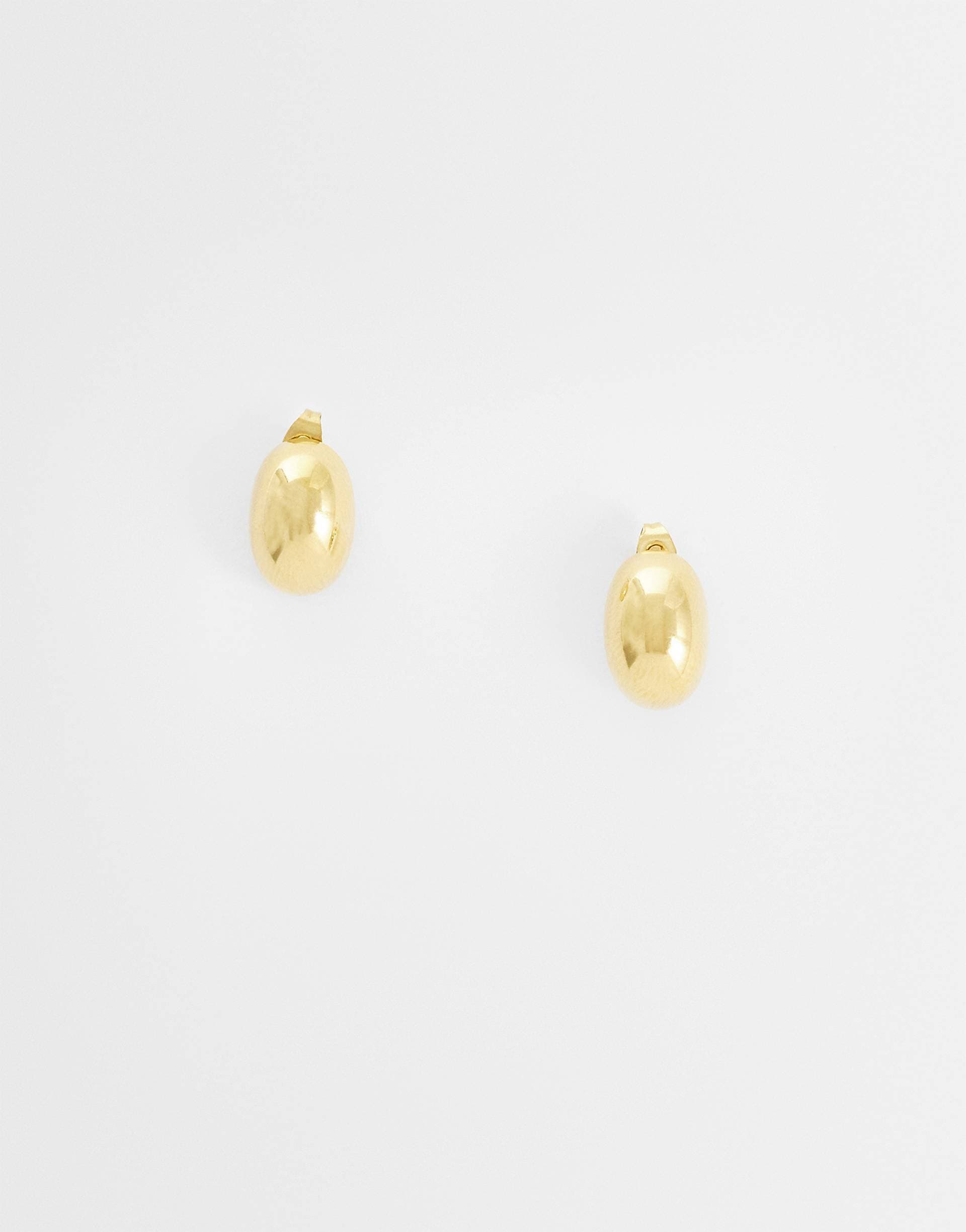 Lost Souls dome stud earrings in 18kt gold plated stainless steel