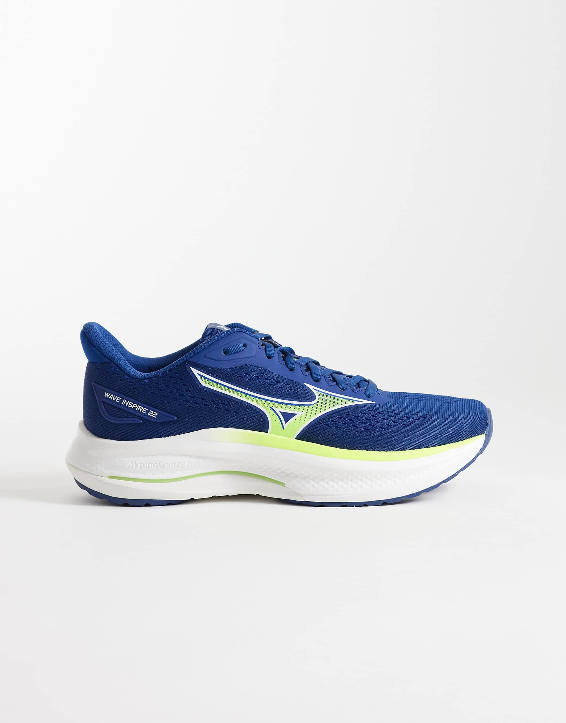 Mizuno Wave Inspire 22 running sneakers in blue and yellow