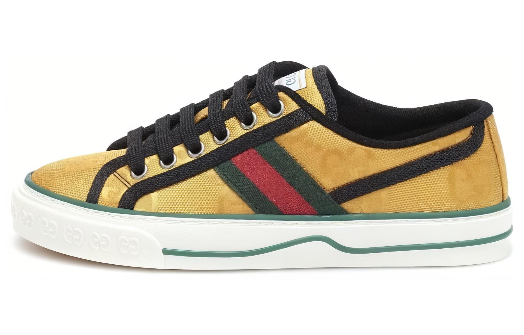 GUCCI Tennis 1977 Low-Top Skateboard Shoes Women's Yellow
