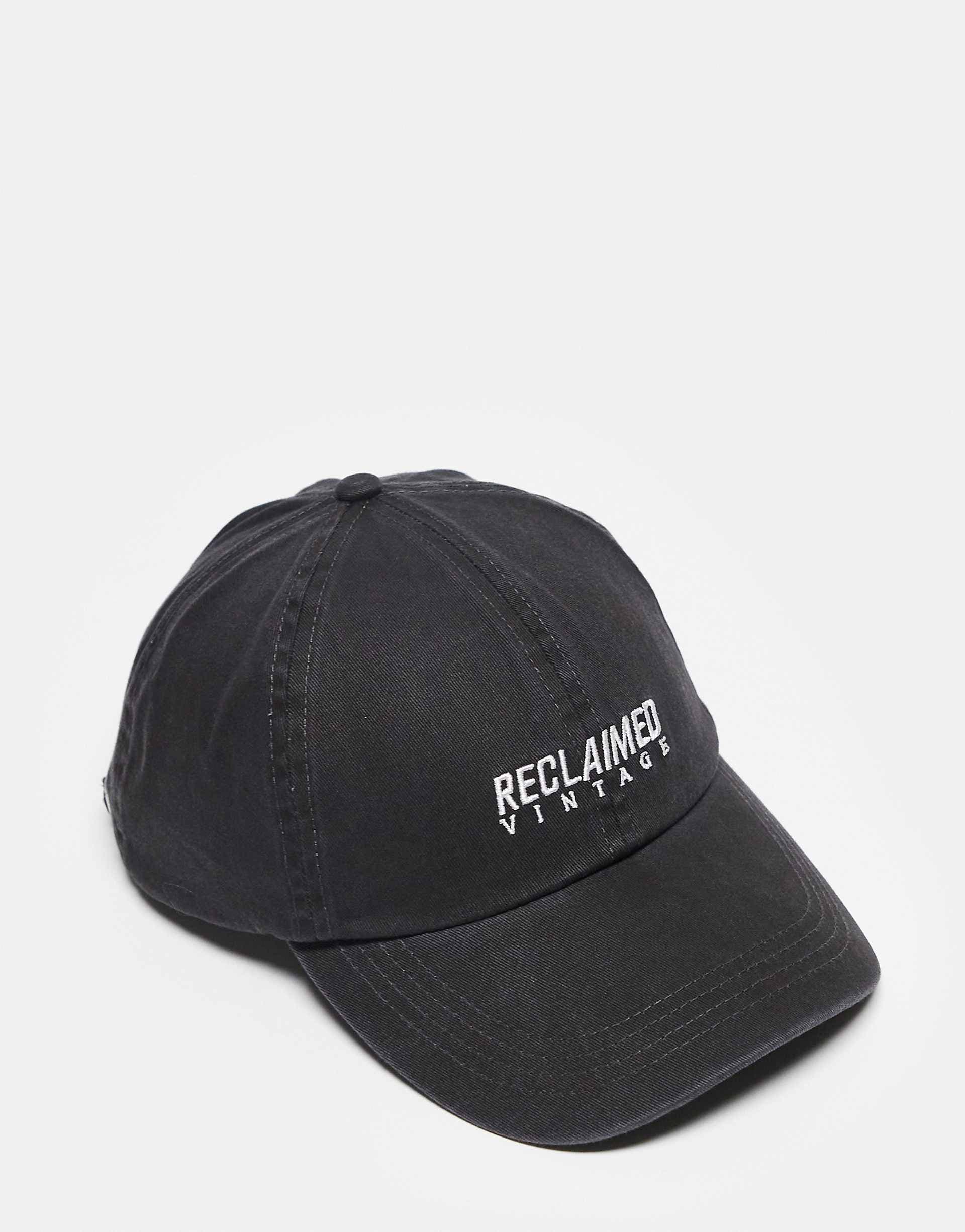 Reclaimed Vintage unisex logo cap in black