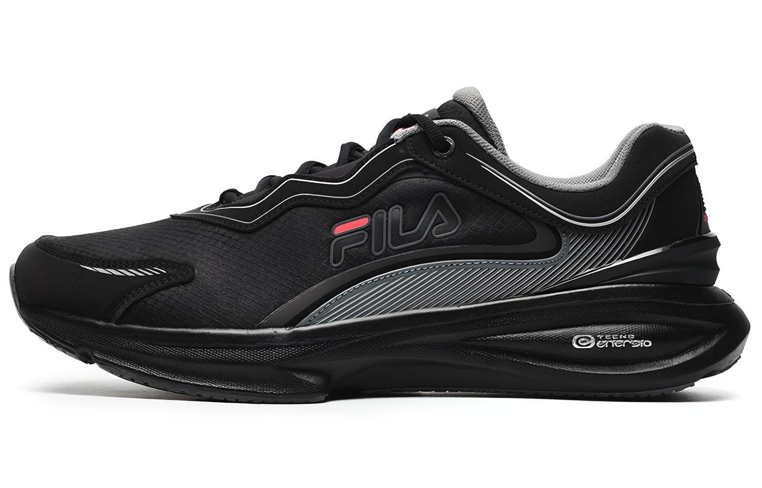 FILA Athletics Energy Running Shoes Men Low-Top Black/Rusty Gray