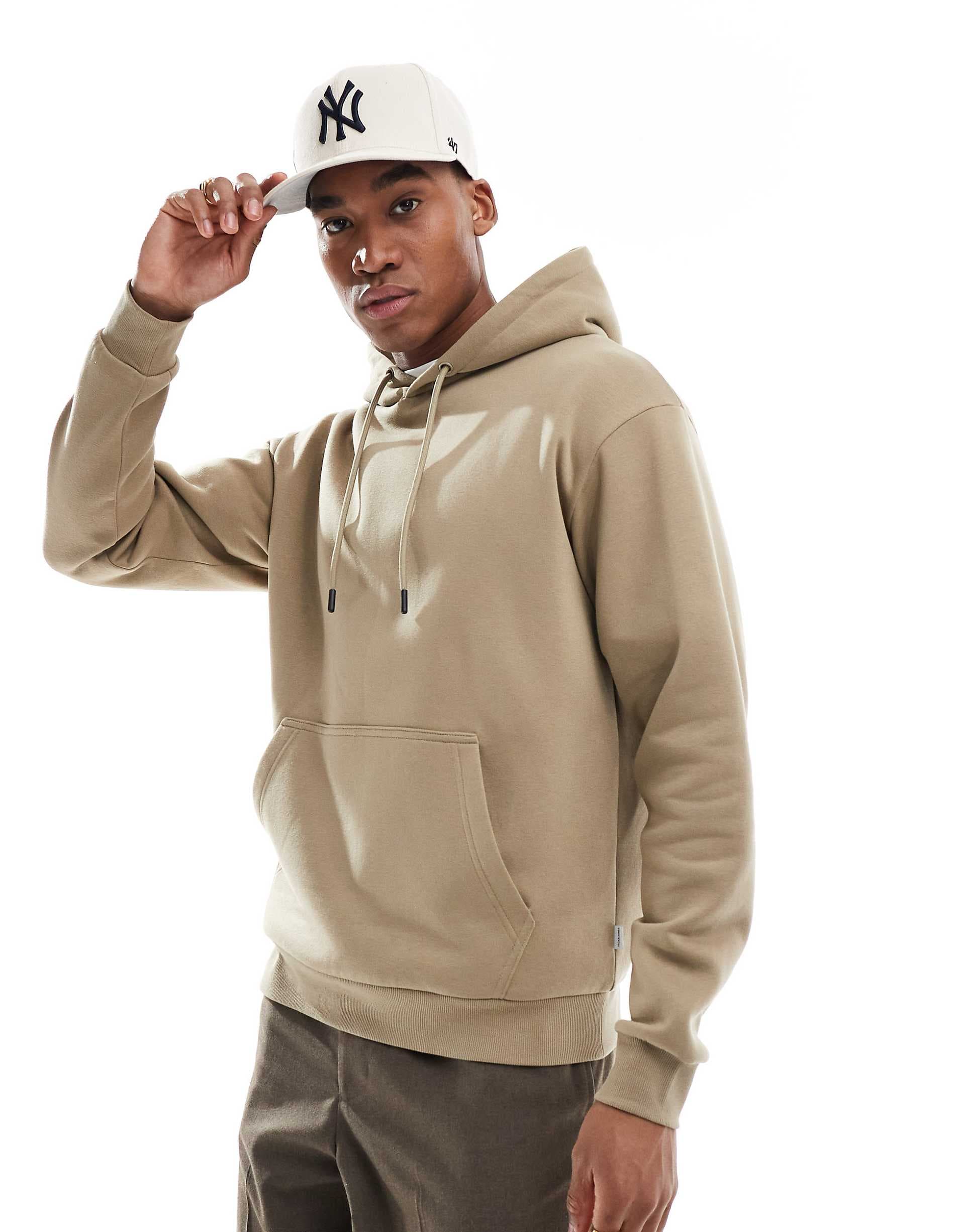 Jack & Jones oversized hoodie in beige