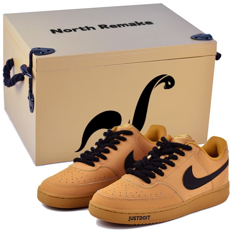 Nike Court Vision Wear-Resistant Low-Top Skateboard Shoes Unisex Wheat