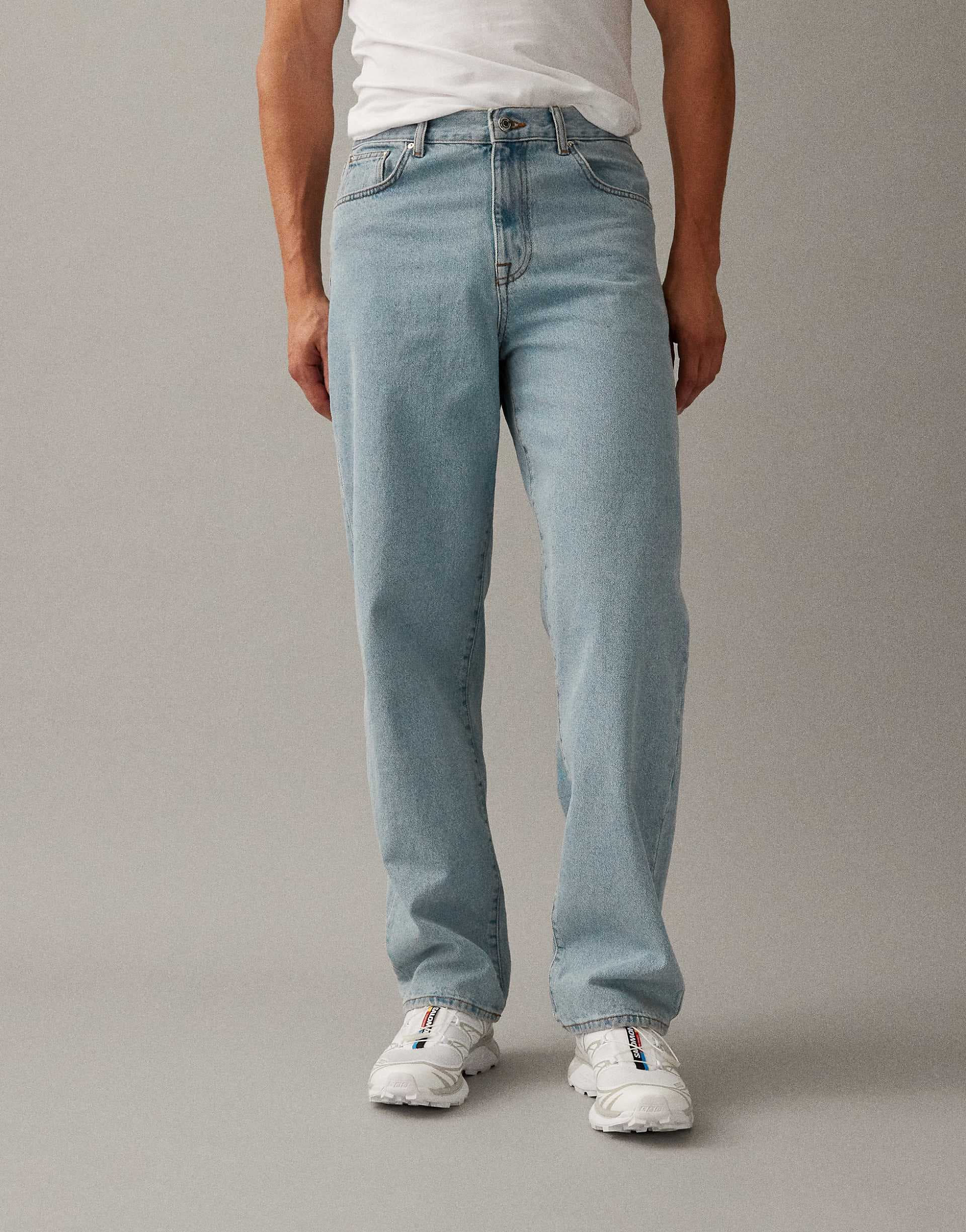 ASOS DESIGN baggy jeans in light wash blue