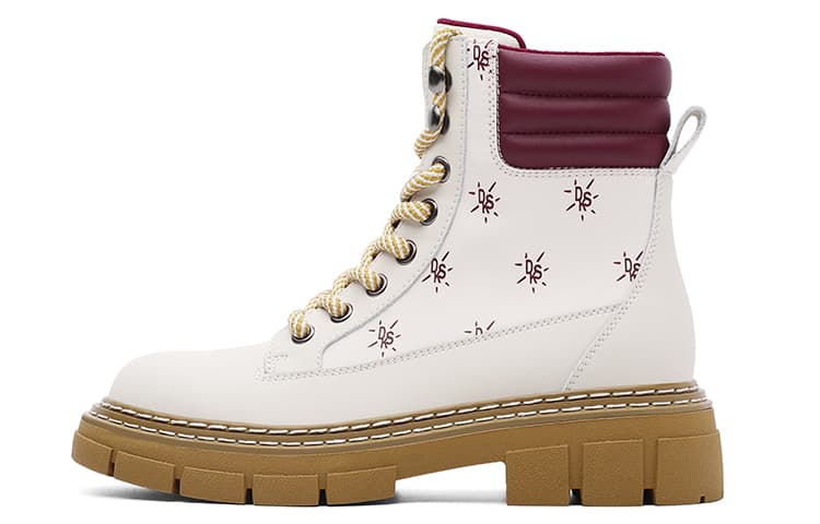 Dickies British Comfortable Versatile Martin Boot Women's Ecru