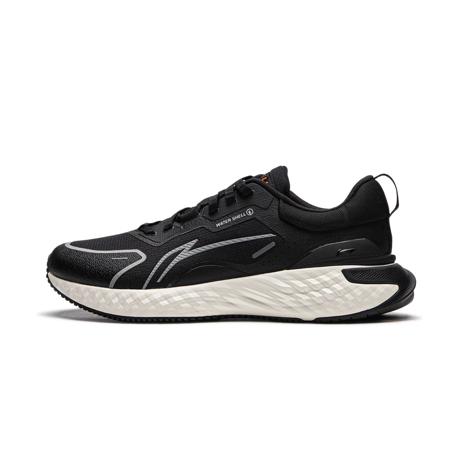 LiNing Cloud Shield Cushioned Slip-Resistant Rebound Low-Top Casual Running Shoes Men's Black White