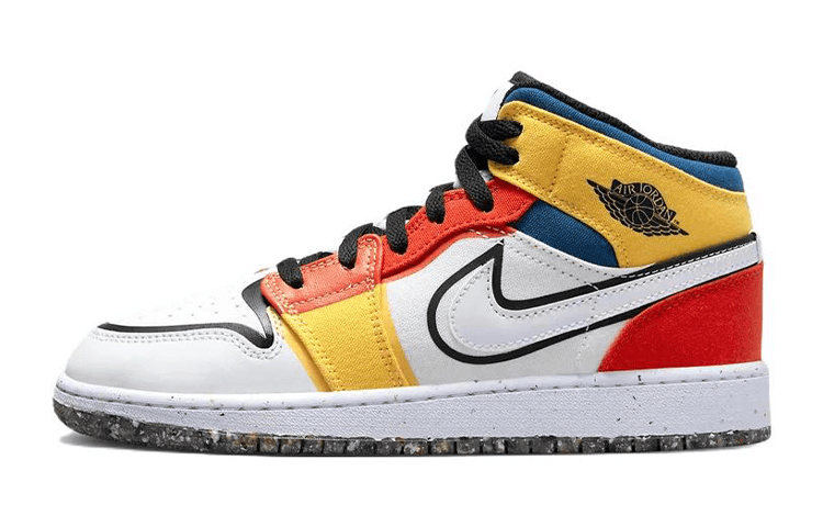 Jordan 1 Mid Multi-Color Canvas GS