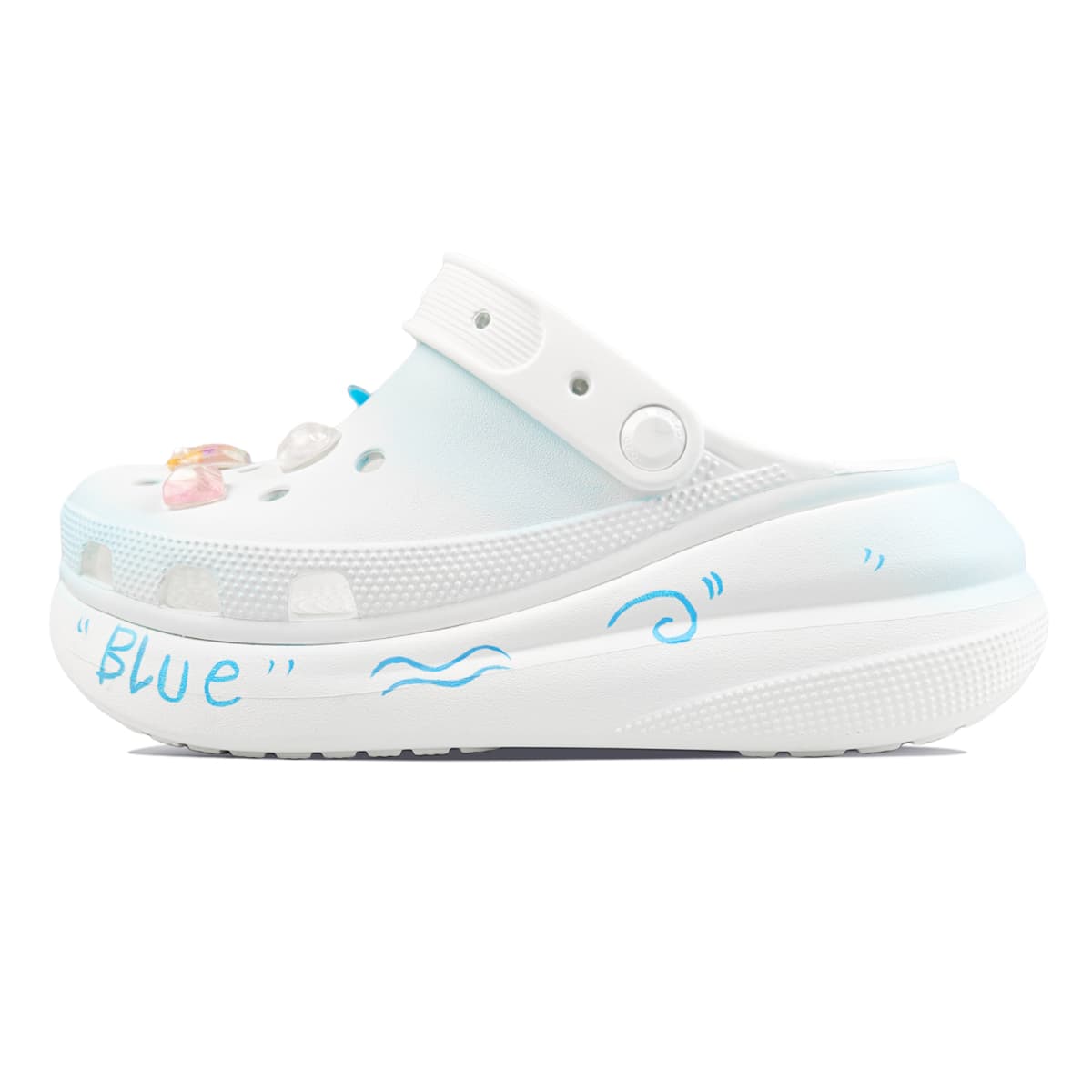 Crocs Crush Clog EVA 'Ocean & Shells' Clogs Women's White Blue