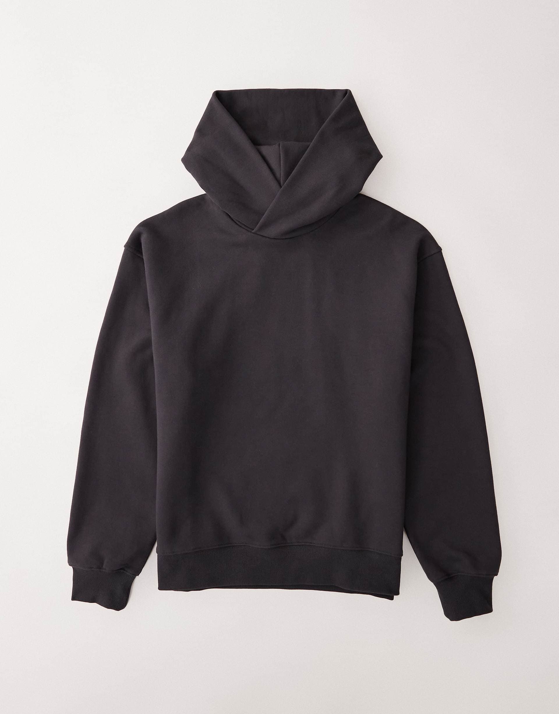 ASOS COLLECTIVE AC-T-2572 signature fit super heavyweight hoodie in charcoal
