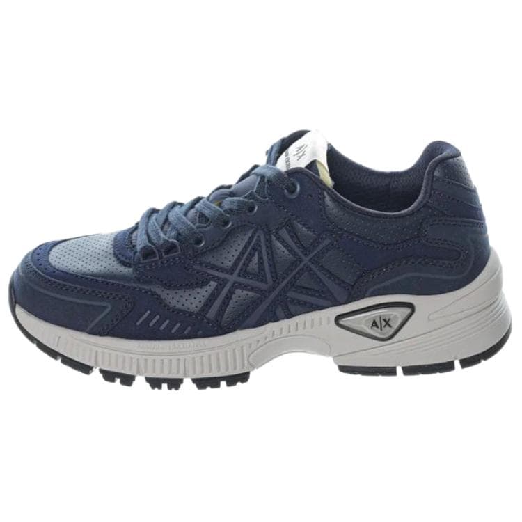 ARMANI EXCHANGE Round Toe Platform Lace-Up Low-Top Casual Shoes Men's Blue