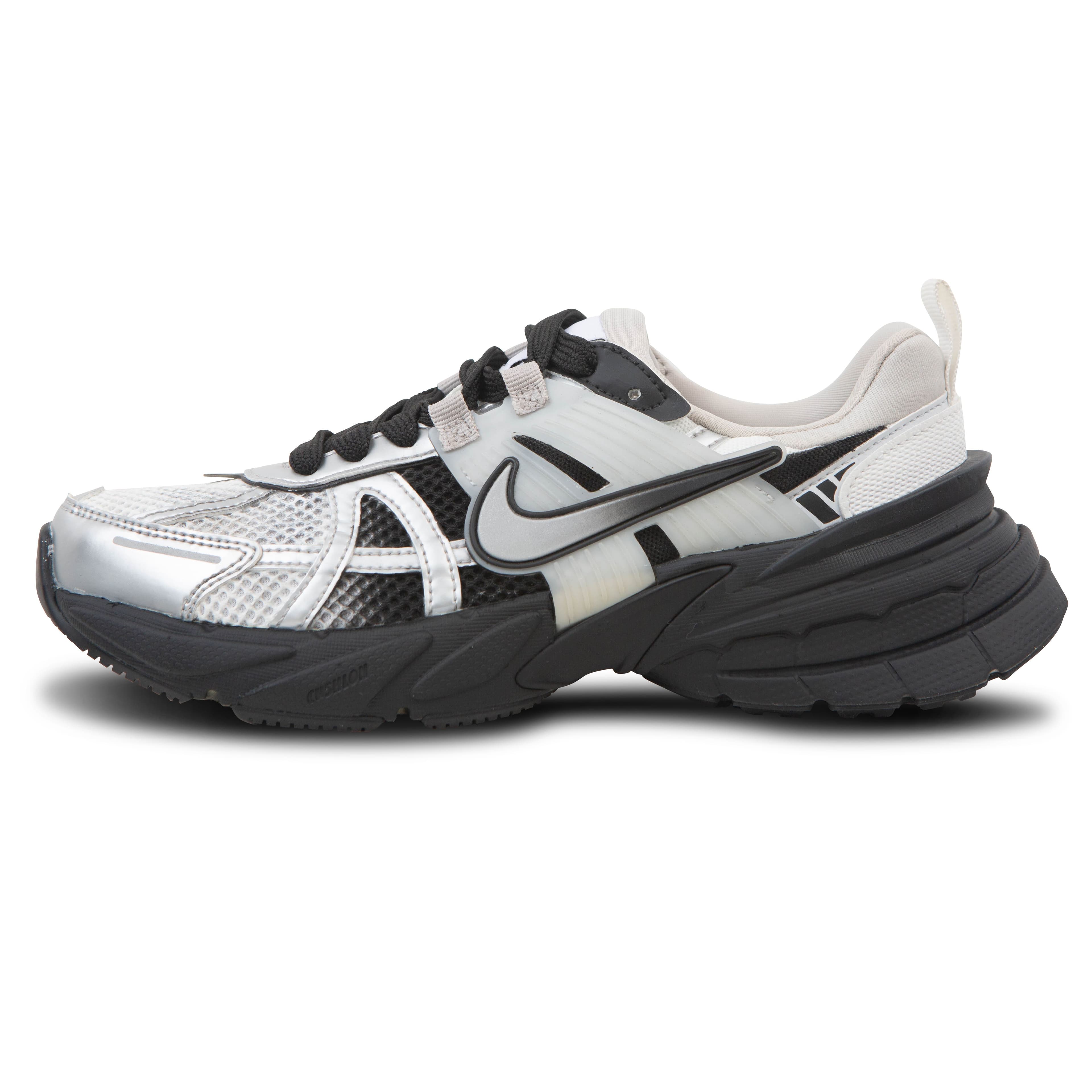 Nike V2K Run Cushioning Anti-Slip And Wear-Resistant Low-Top Casual Running Shoes Women's Black Silver