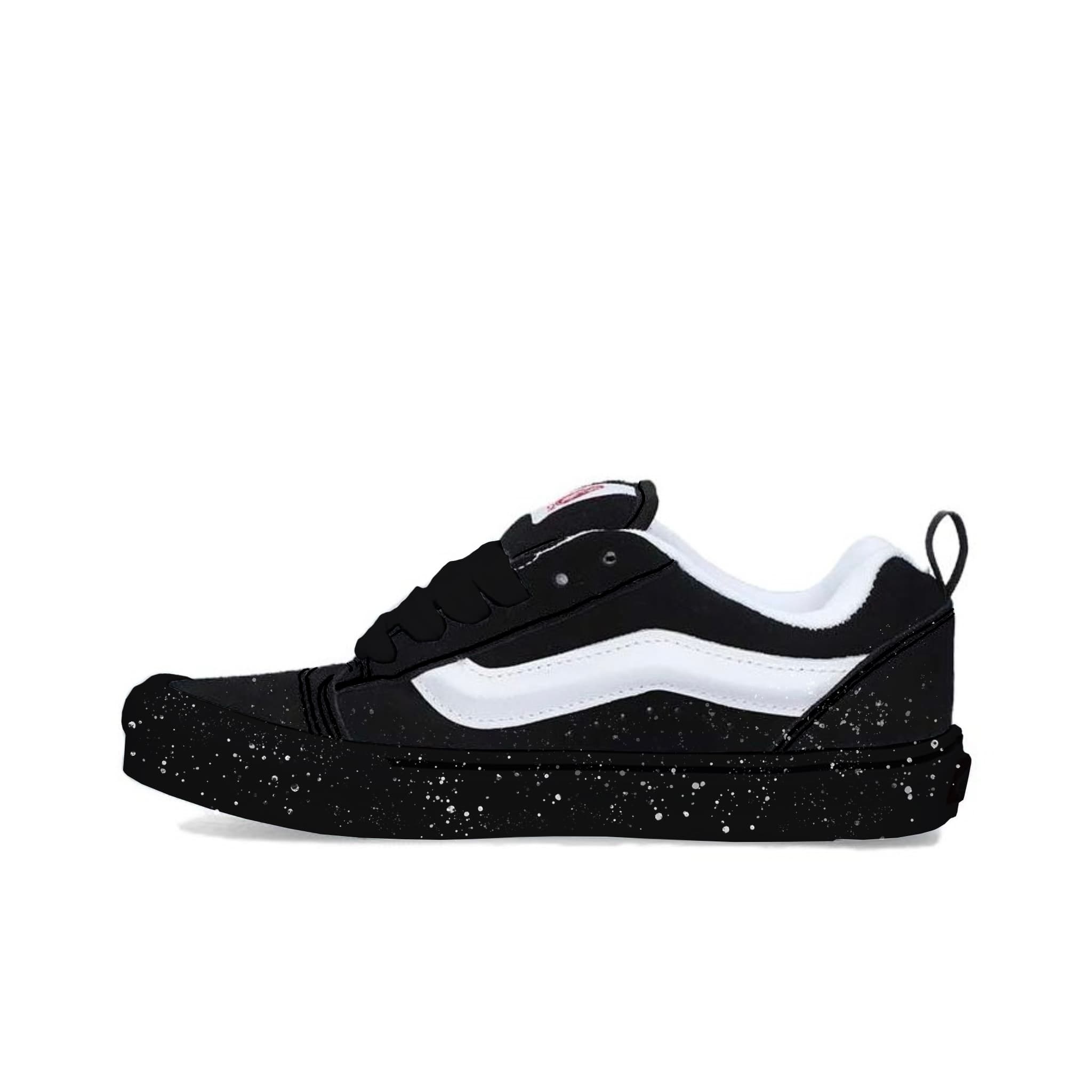 Vans Knu Skool Black Starry Sky Fashion Comfortable Supportive Slip-Resistant Wear-Resistant Low-Top Skate Shoes Unisex Black