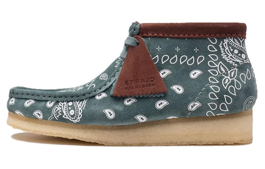 Clarks Originals Wallabee Boot Green Paisley
