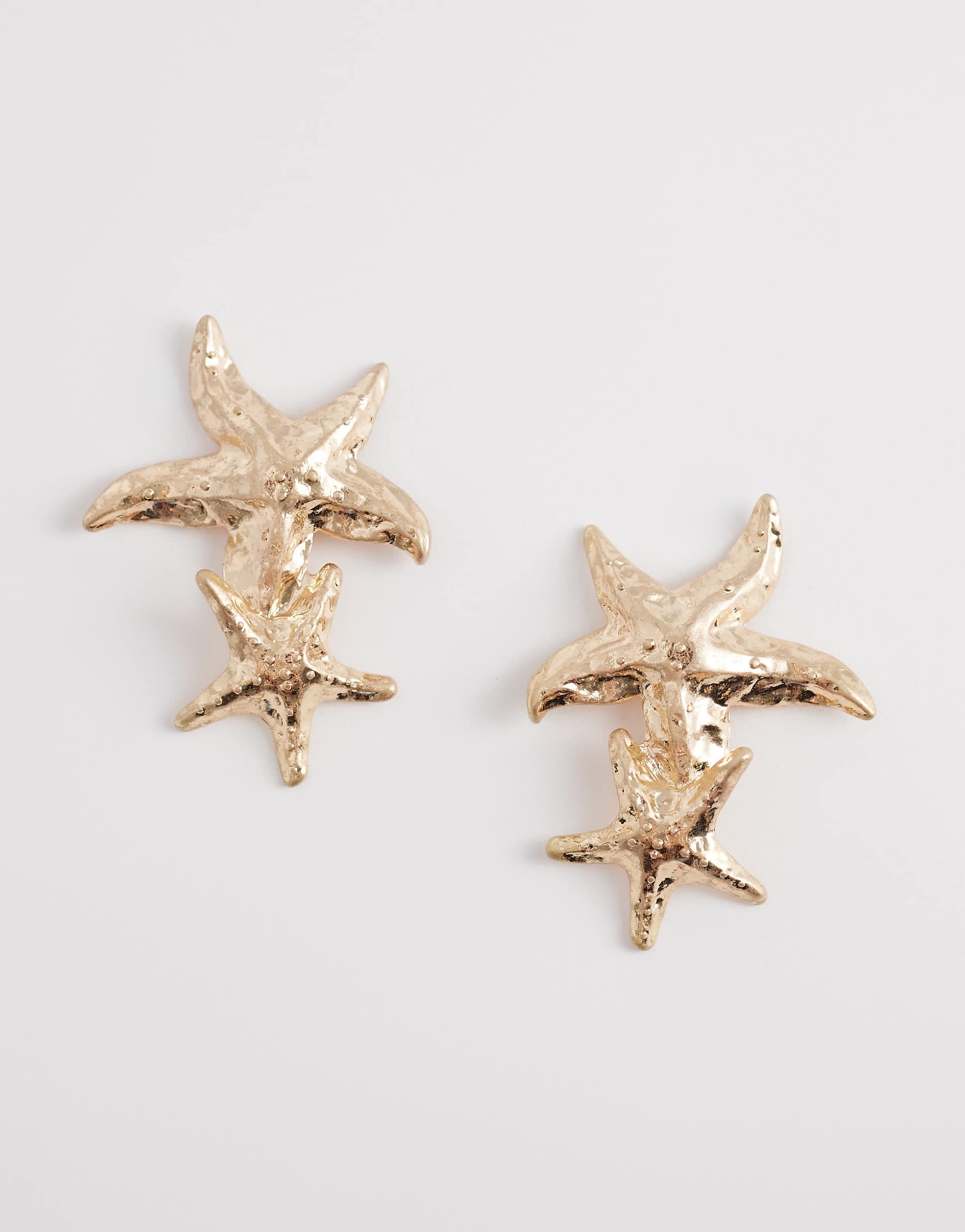 ALDO seashella double startfish crawler earring in gold