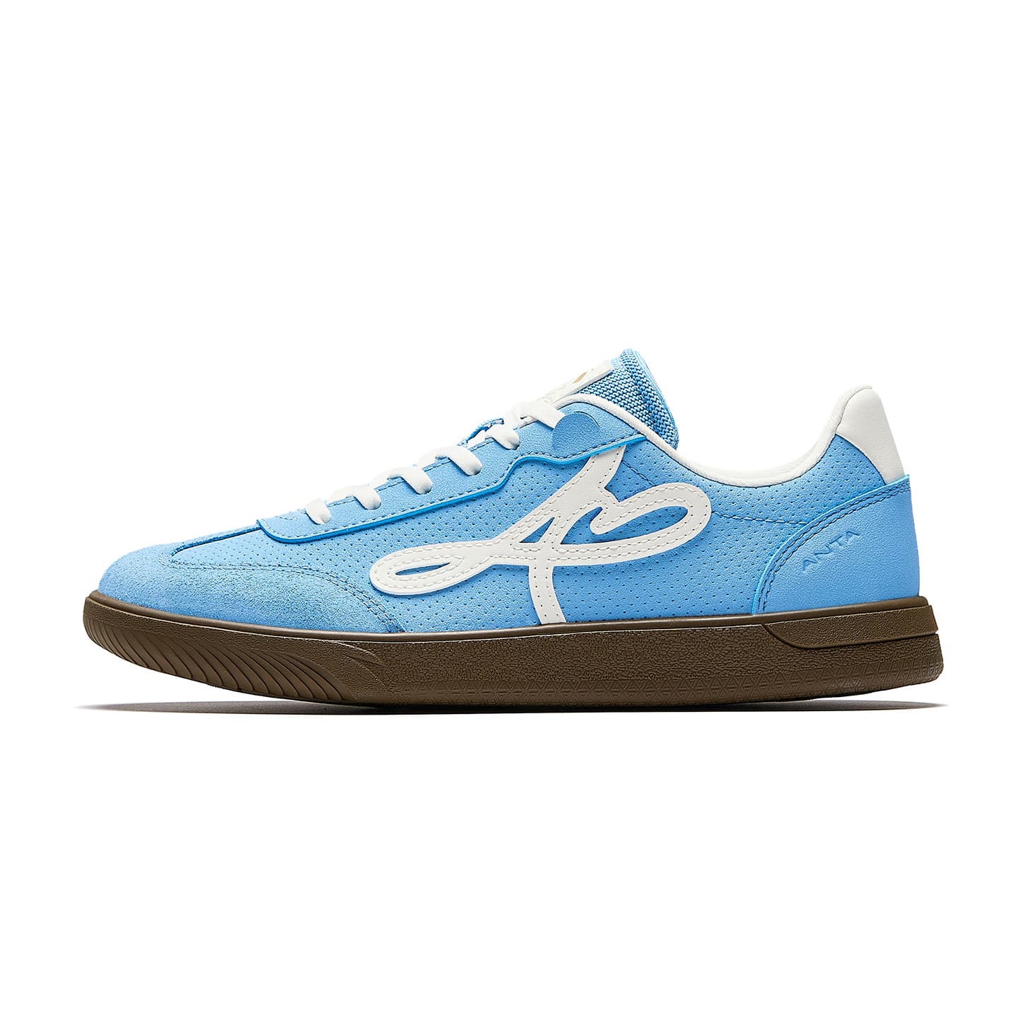 Anta Manwu Ballet Style Classic Thin-Sole German Army Trainer Trendy Versatile Durable Slip-Resistant Low-Top Casual Lifestyle Shoes Women's Blue White