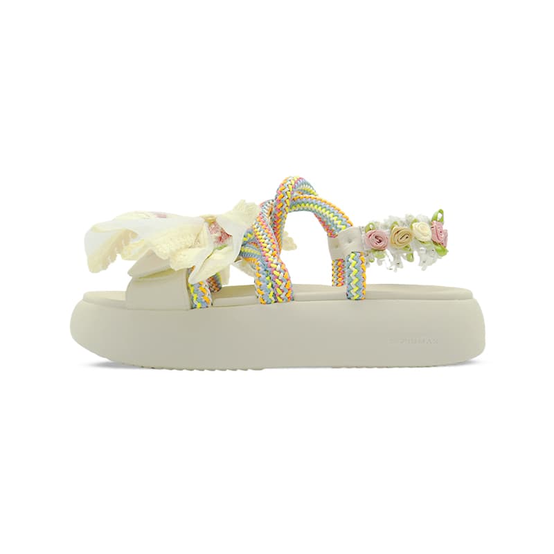 FILA Churro Beach Sandals Women's White/Chervil/Birch Brown