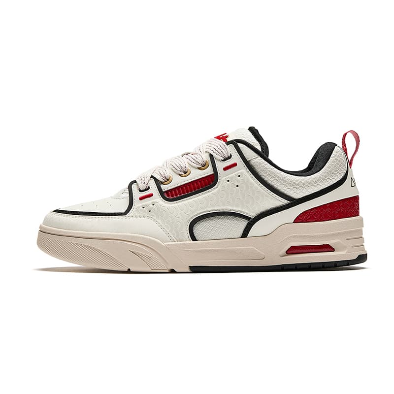 Anta Ao Jie Comfortable Fashion Supportive Slip-Resistant Wear-Resistant Low-Top Skate Shoes Men's Beige Black Red