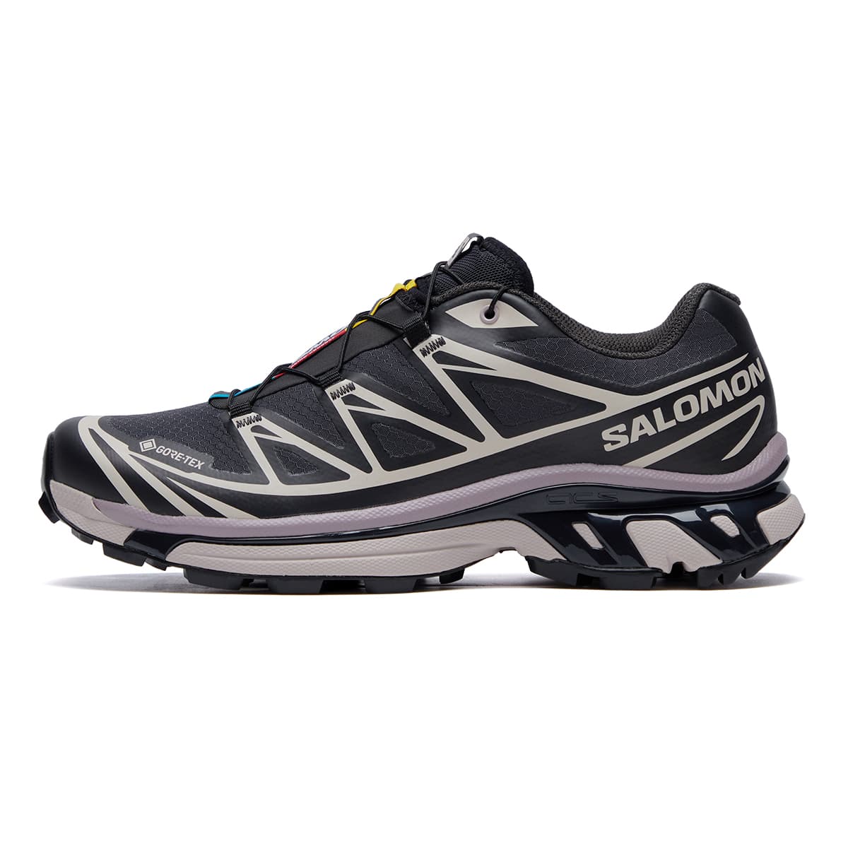 SALOMON XT-6 GTX Classic Comfort Running Shoes Unisex Black Beige
