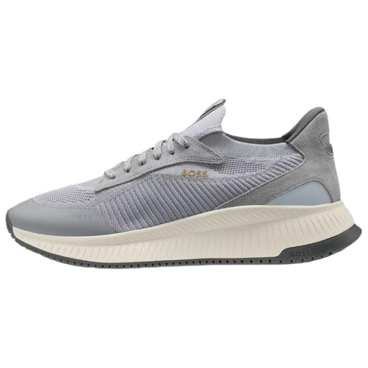 HUGO BOSS Ttnm Evo Platform Lace-Up Knit Low-Top Casual Lifestyle Shoes Men's Grey