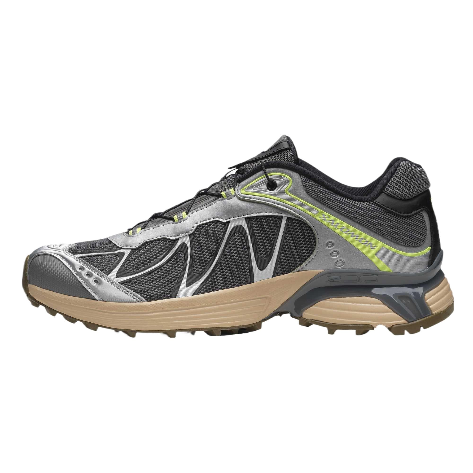 SALOMON XT WHISPER Shock Absorbers Slip Resistant Breathable Low Top Running Shoes Unisex Silver