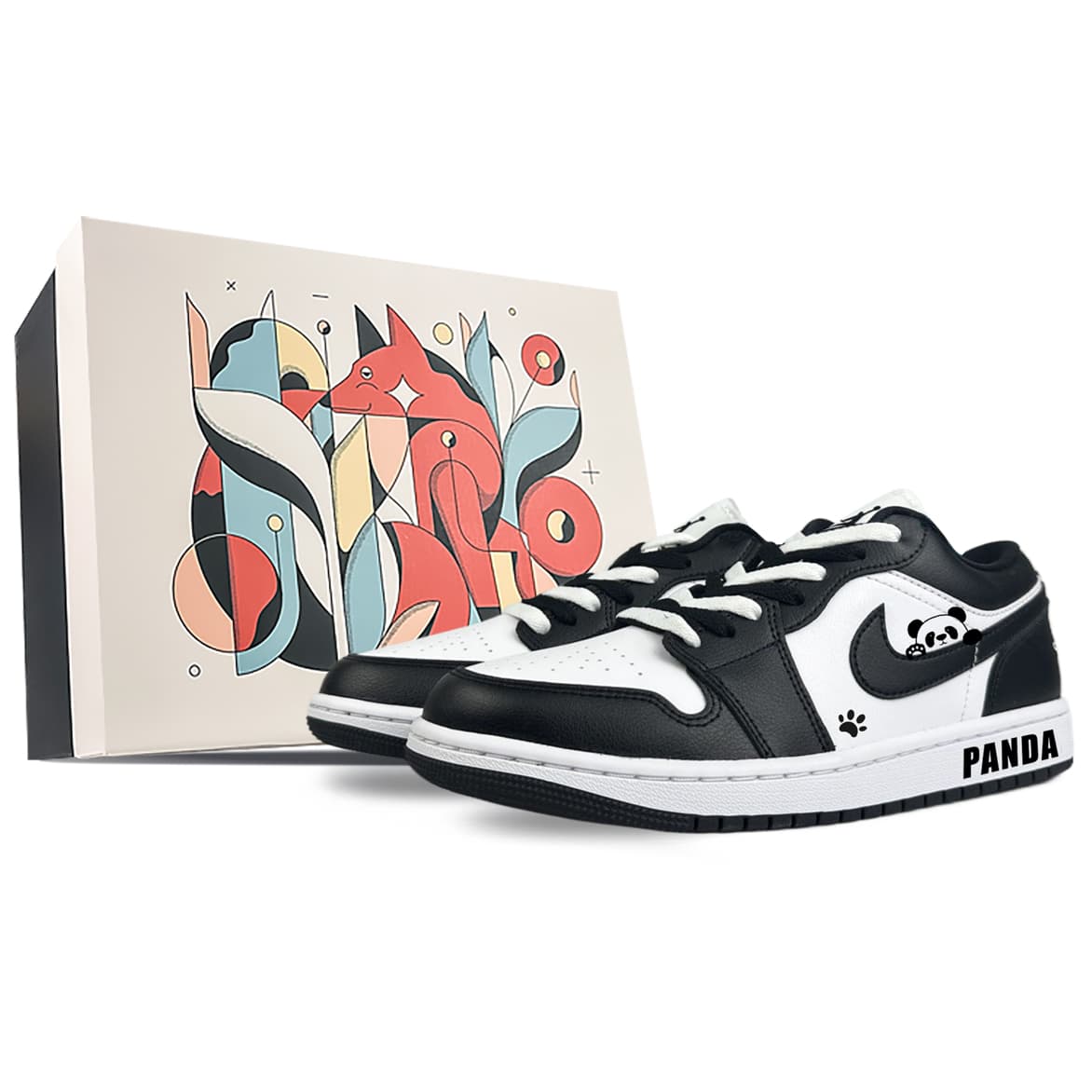 Jordan Air Jordan 1 Anti-Slip And Wear-Resistant Lightweight Low-Top Vintage Basketball Shoes Women's White Black