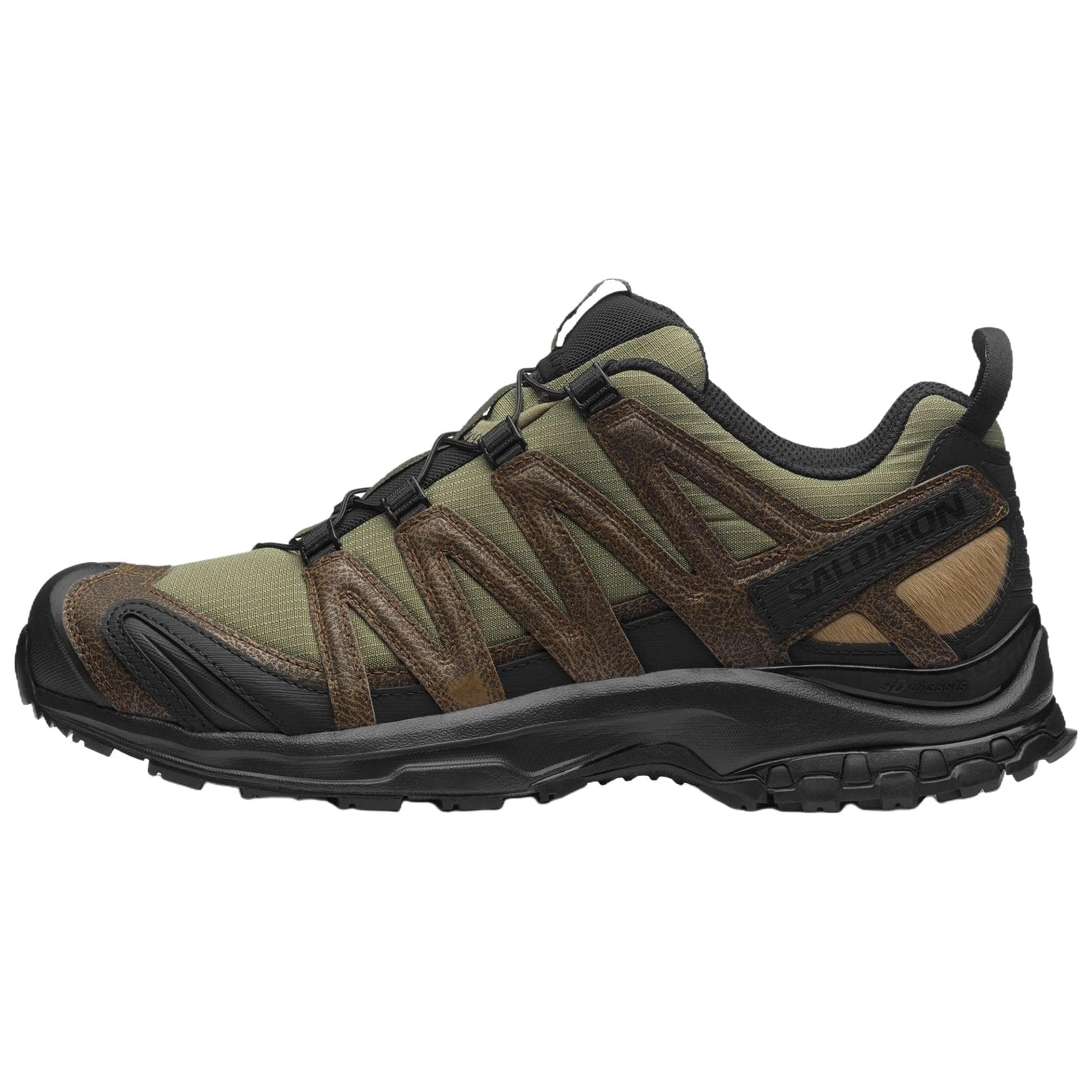 SALOMON XA PRO 3D DISTRESSED LTR Comfort Soft Cushion Breathable Support Trail Running Shoes Unisex Green Brown