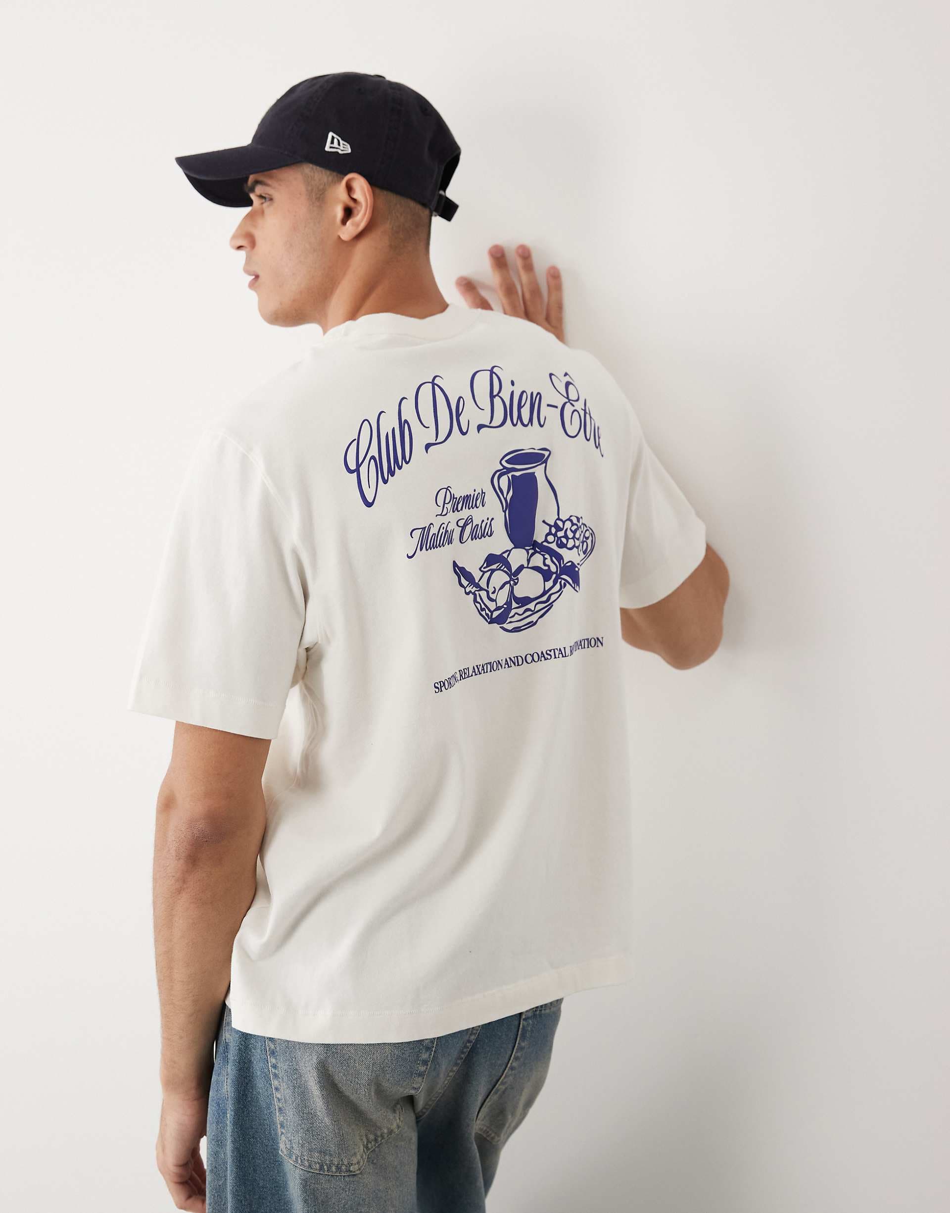 Abercrombie & Fitch destination graphic T-shirt in white