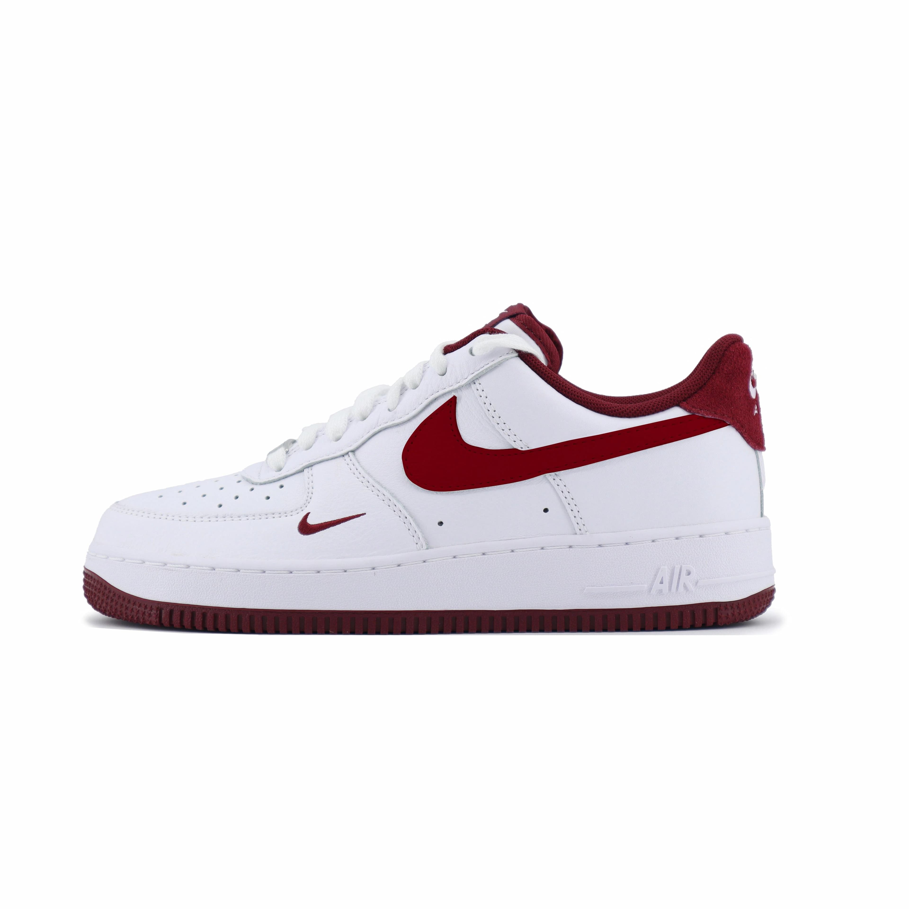 Nike Air Force 1 Anti Slip Wear Resistant Low Top Skateboard Shoes Unisex White Red