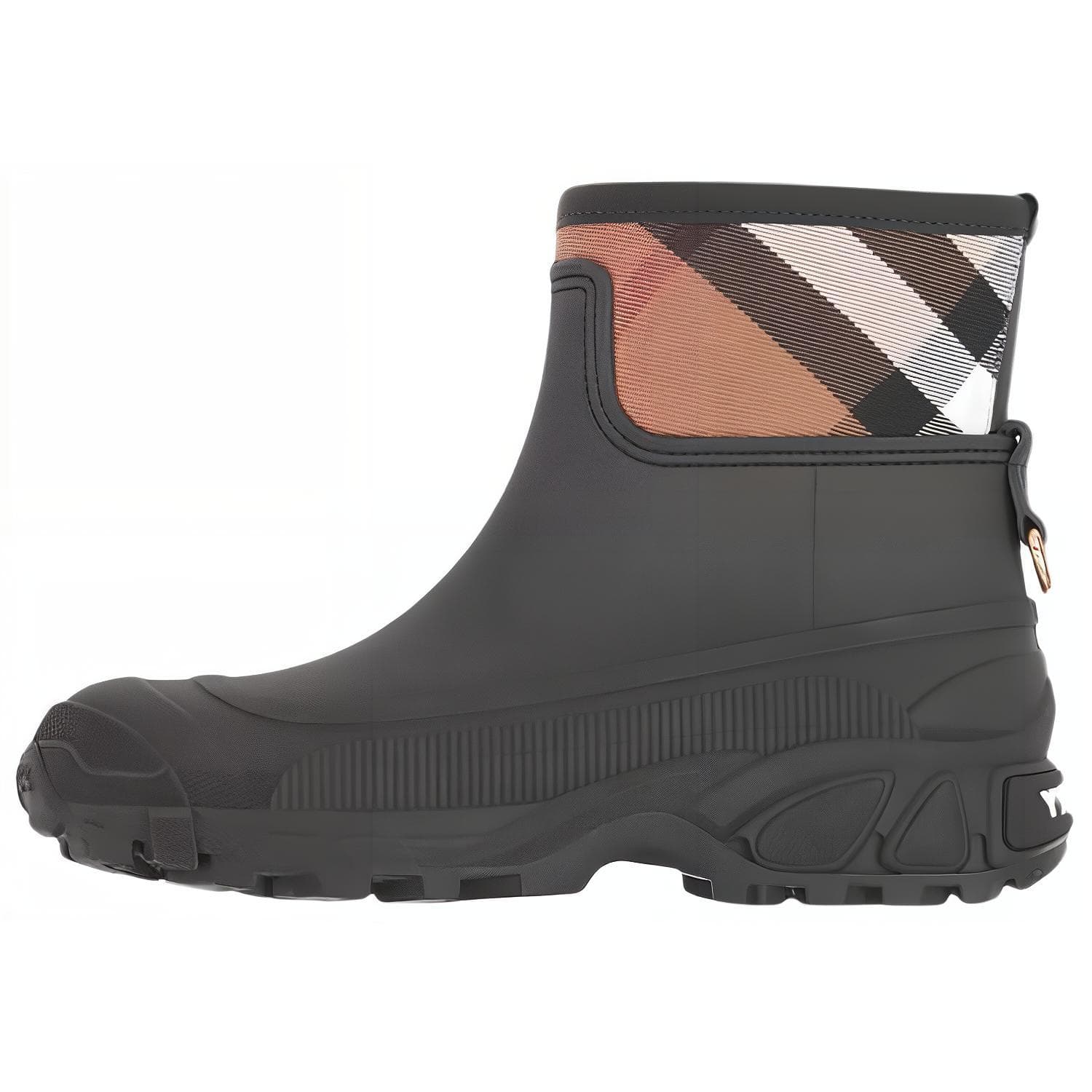 Burberry House Check Rain Boots Black Archive Beige Women's
