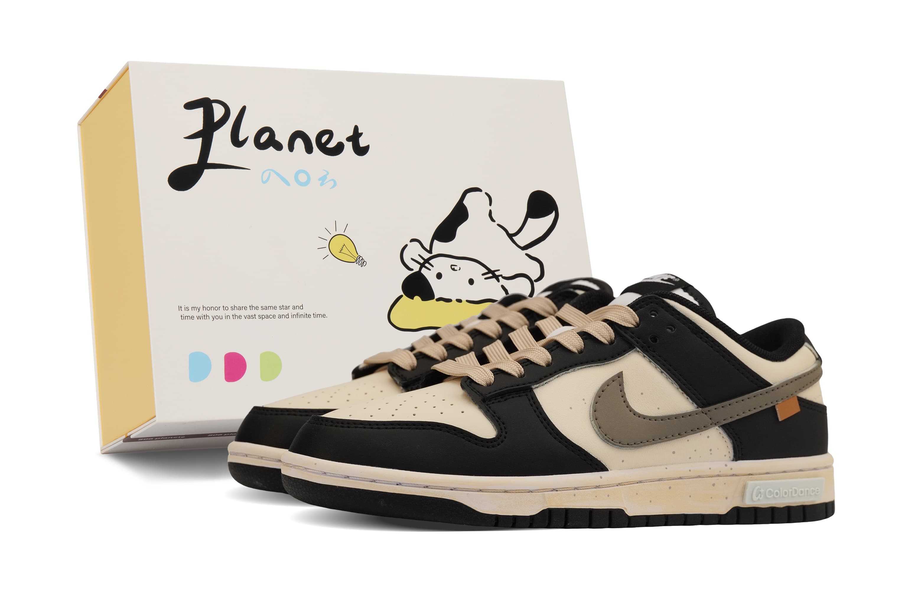 Nike Dunk 806 Planet Space Gray Rock Non slip Lightweight Low Top Skateboard Shoes Unisex Black Beige