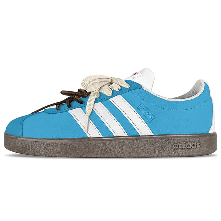Adidas Neo VL Court 2.0 Slip-Resistant Cushioning Abrasion-Resistant Low-Top Skateboard Shoes Unisex Blue White
