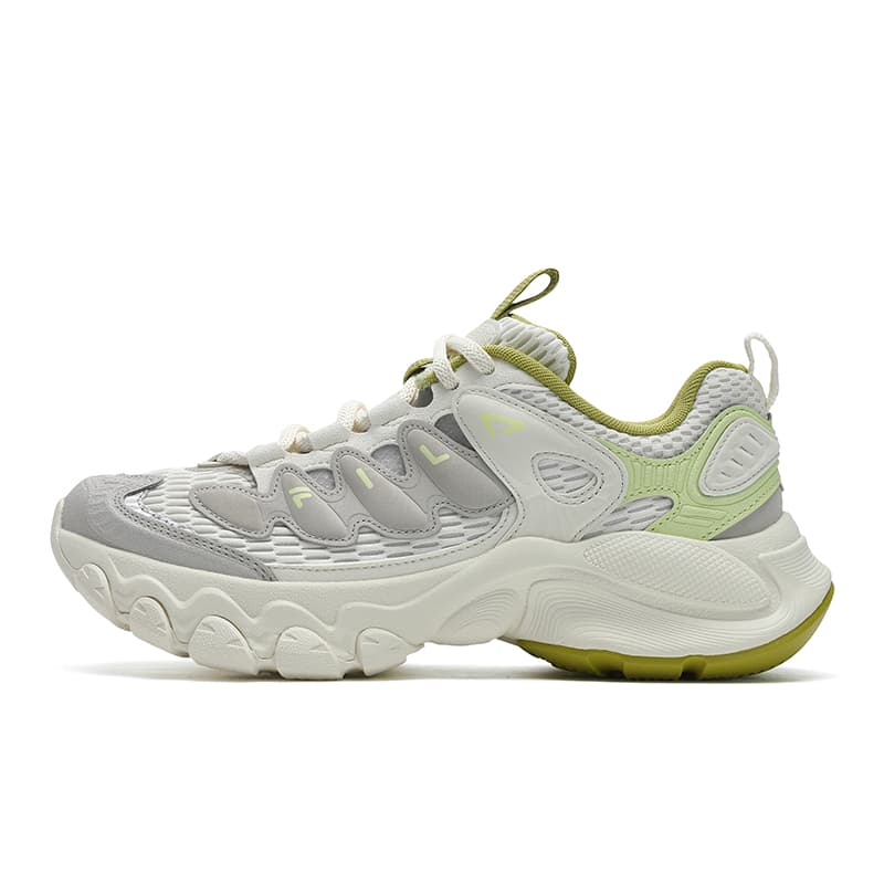 FILA TRUFFLE 2.0 'Mushroom Shoes' 2nd Gen Lightweight Summer Retro Running Shoes Trendy Versatile Sporty Fashion Wear-Resistant Breathable Snug Fit Low-Top Casual Lifestyle Shoes Women's White Brown