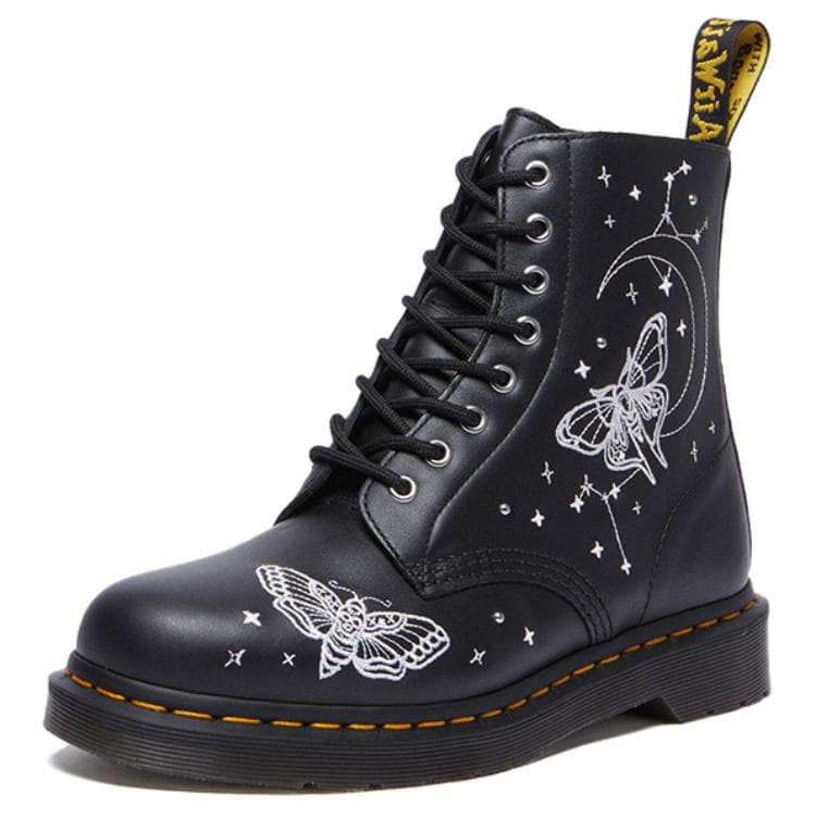 Dr. Martens Leather Comfortable Versatile Classic Mid-Cut Martin Boots Unisex Black