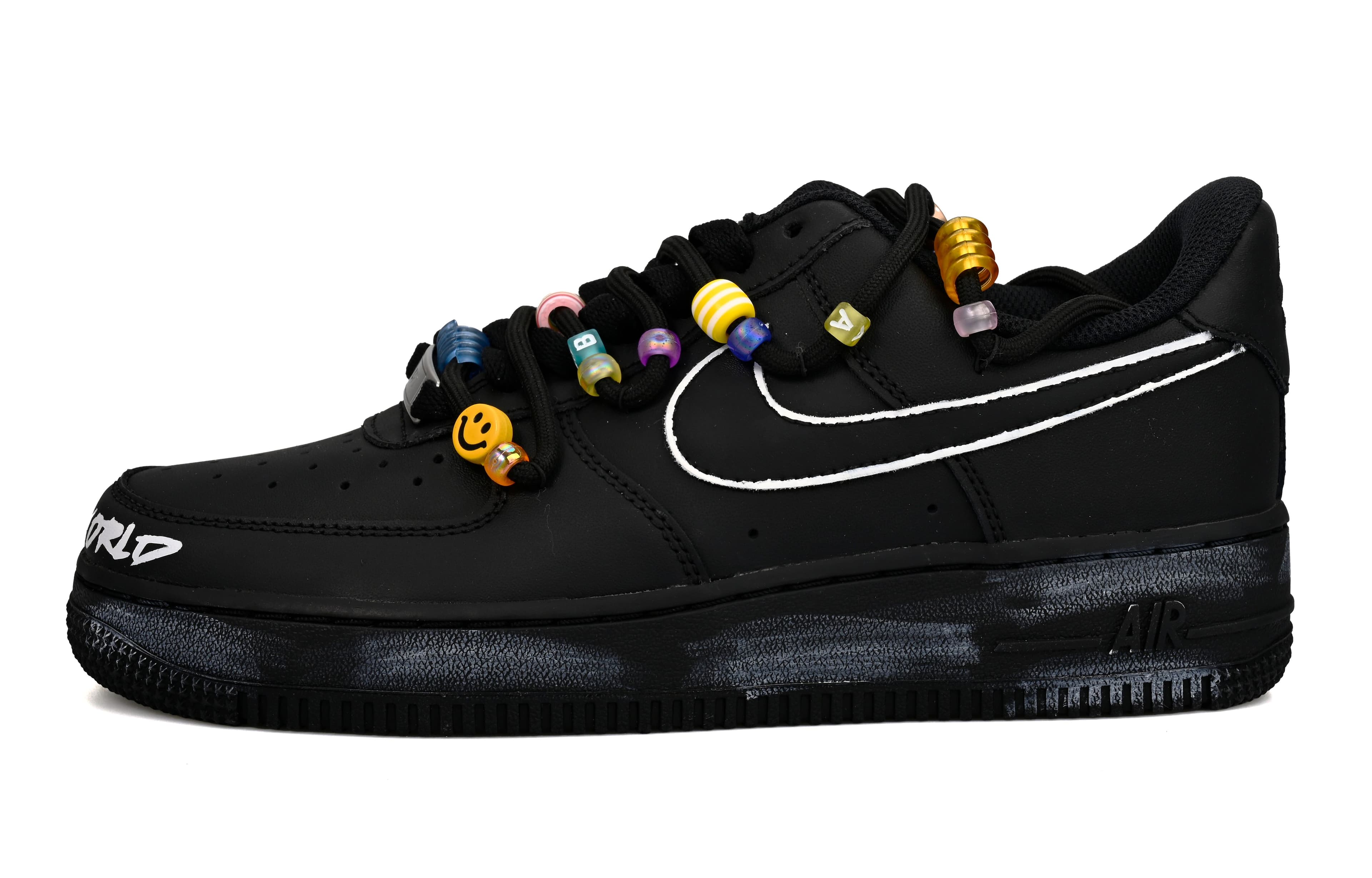 Nike Air Force 1 Skateboard Shoes Women's Low-Top Black