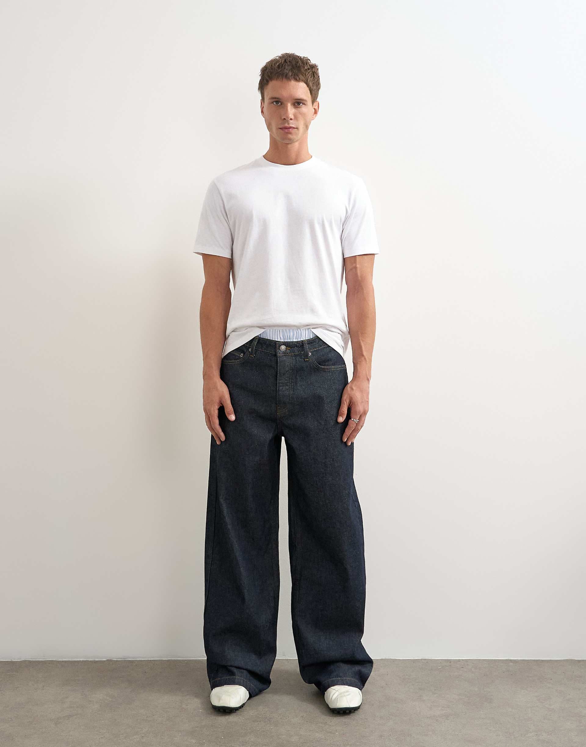 Topman rigid baggy fit jean in raw