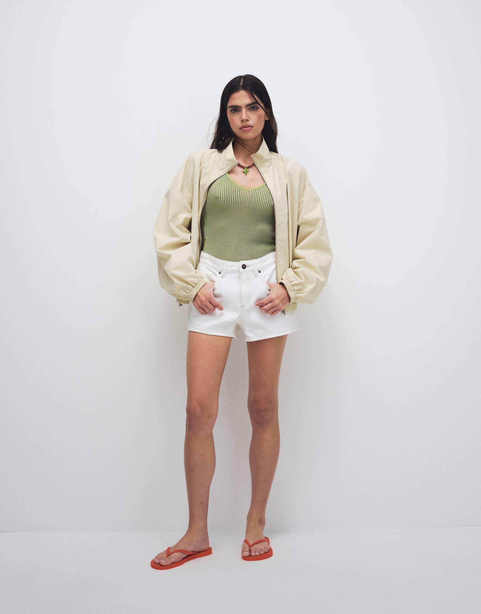 Cotton On original denim shorts in vintage white