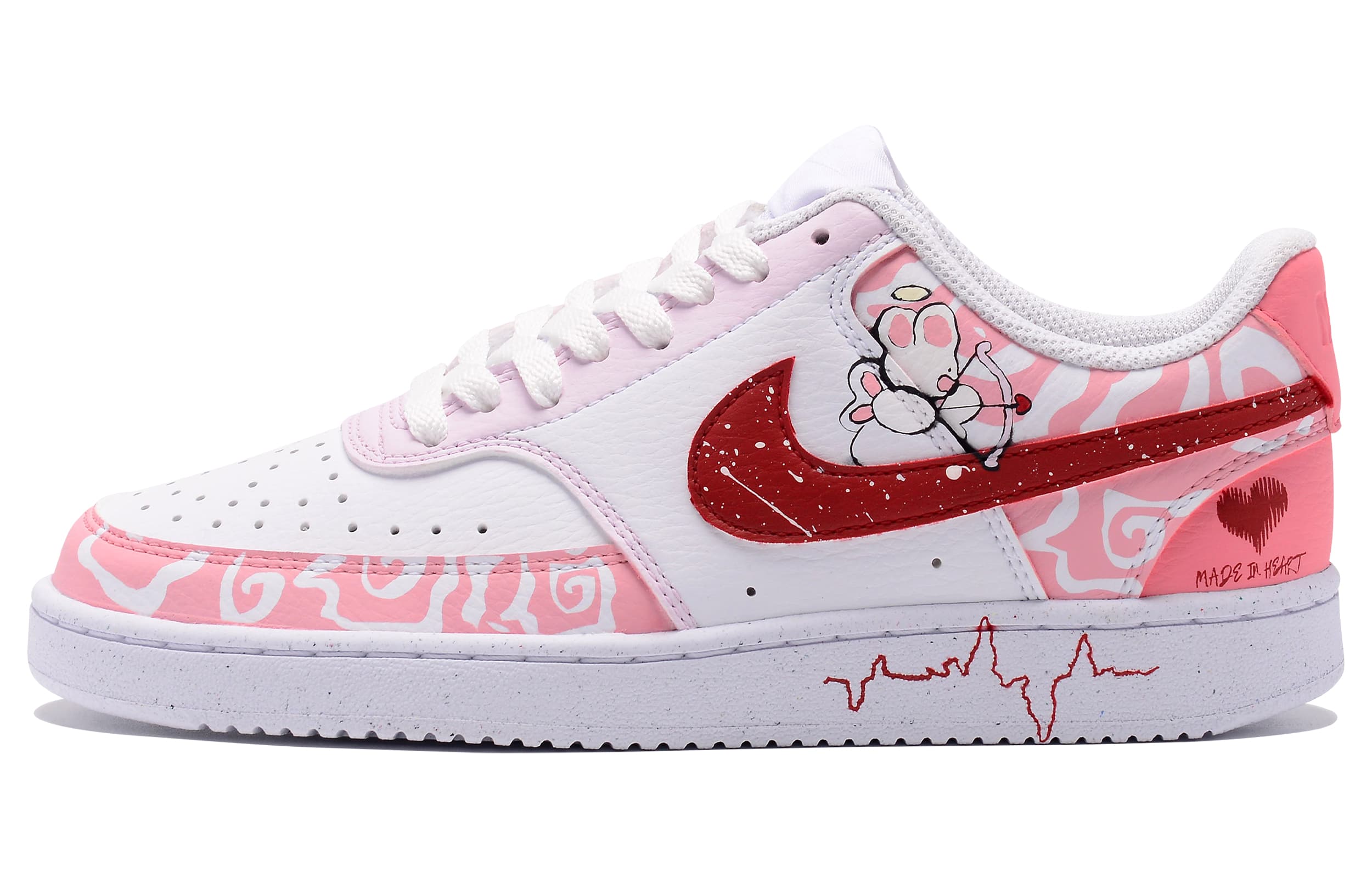 Nike Court Vision 1 Low-Top Skateboard Shoes Women's Pink