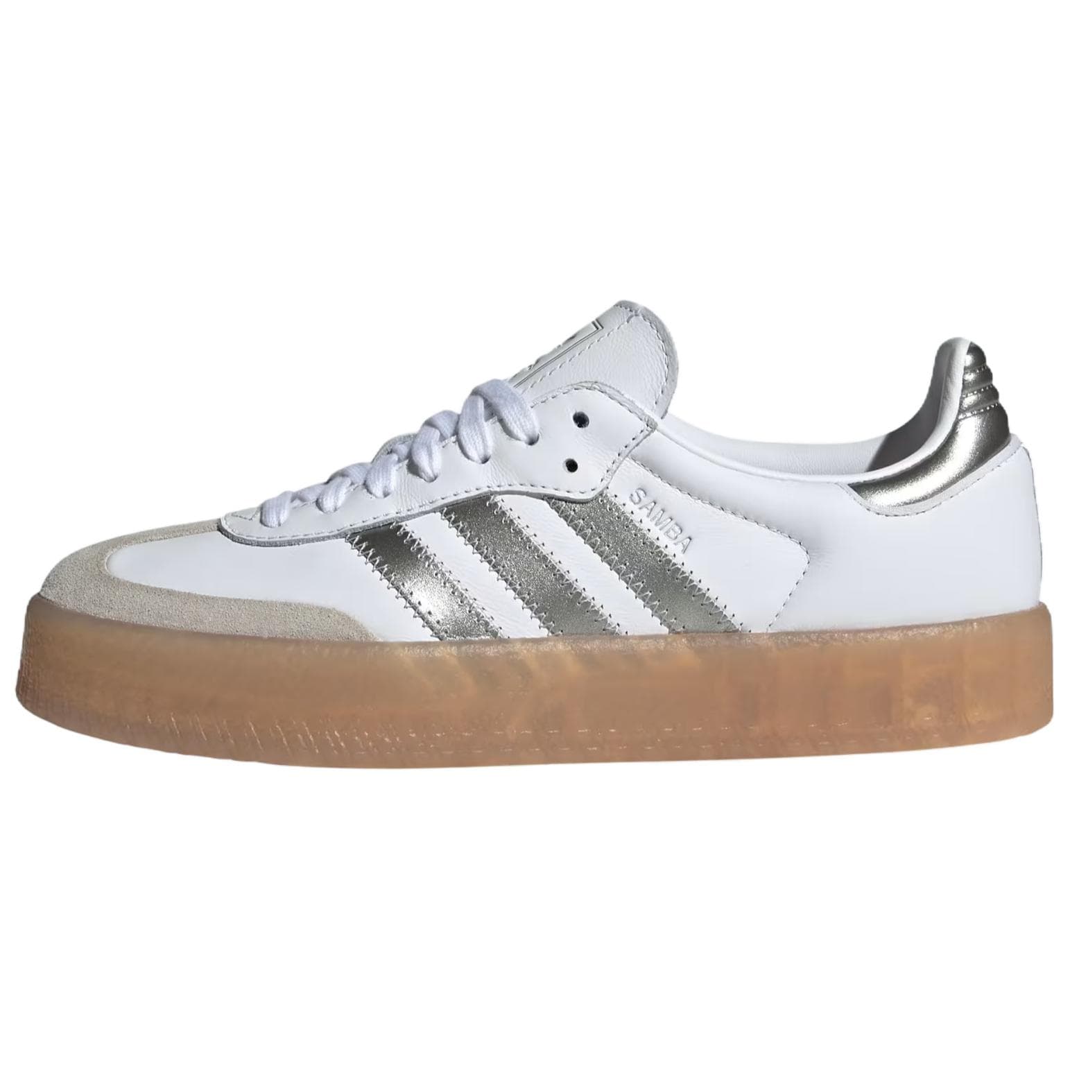 adidas originals SAMBAE Comfort Lightweight Wear-Resistant Low-Top Sneakers Women's Silver White