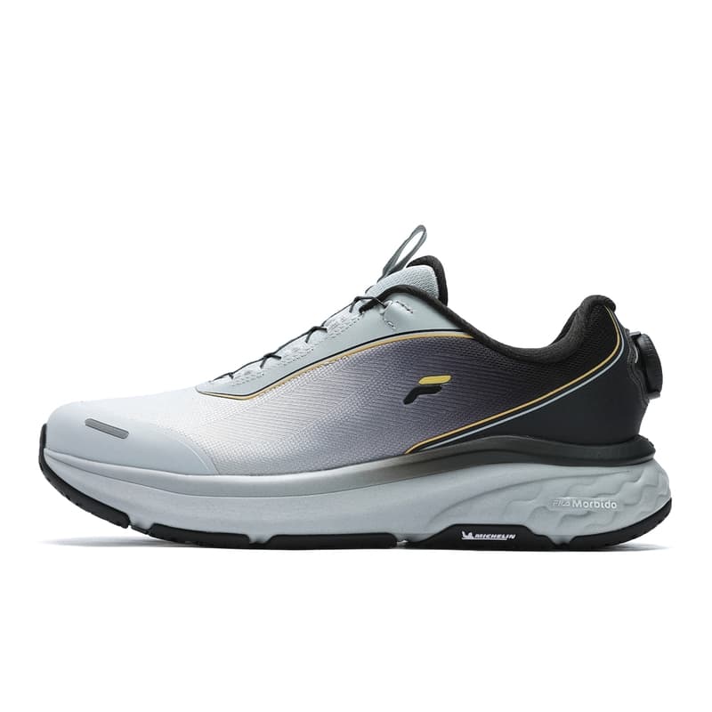 FILA BOA NUVOLE 2 Cushioning Breathable Low-Top Running Shoes Men Sun Rock Gray
