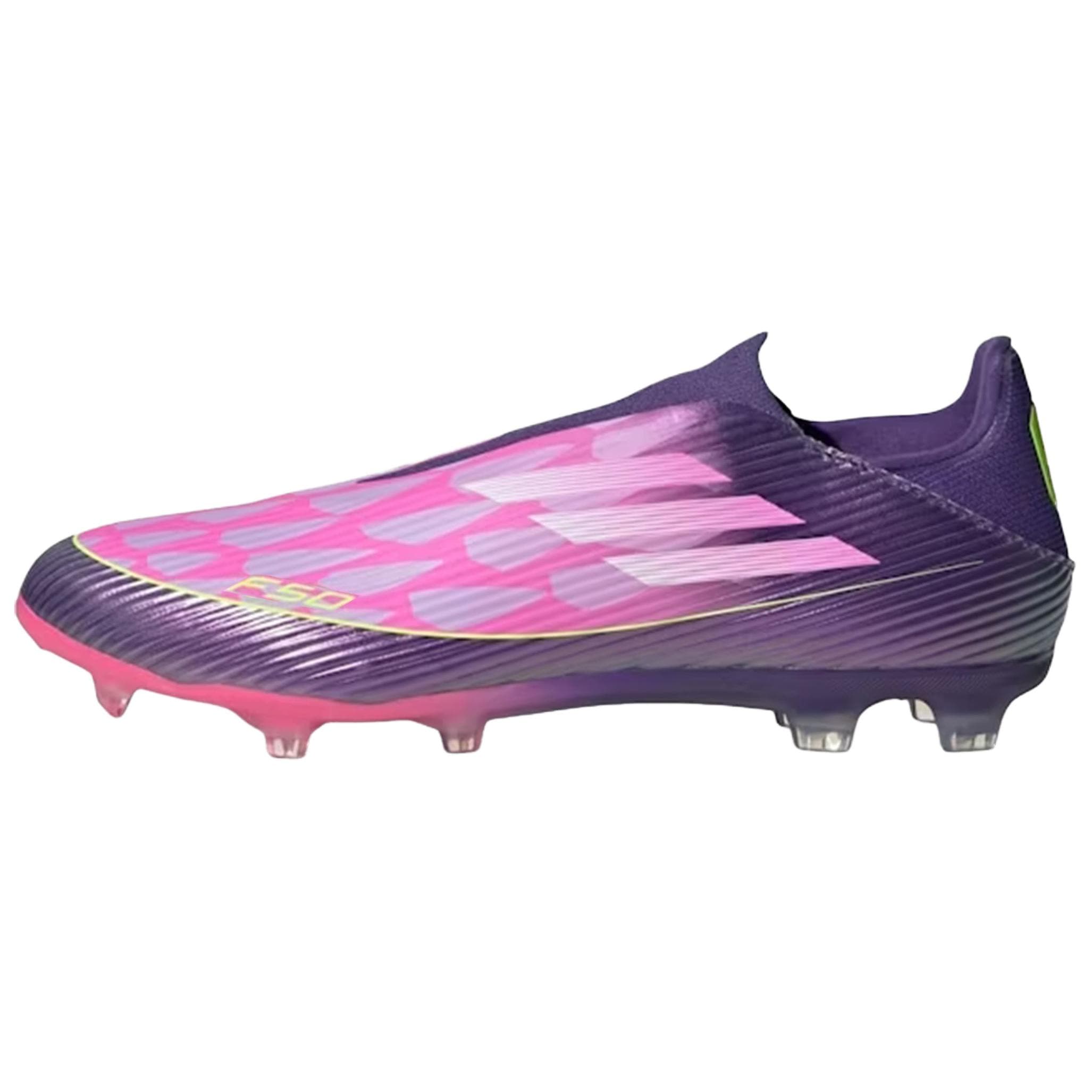 Lamine Yamal x adidas F50 League Laceless FG/MG Soccer Shoes Men's Purple Pink