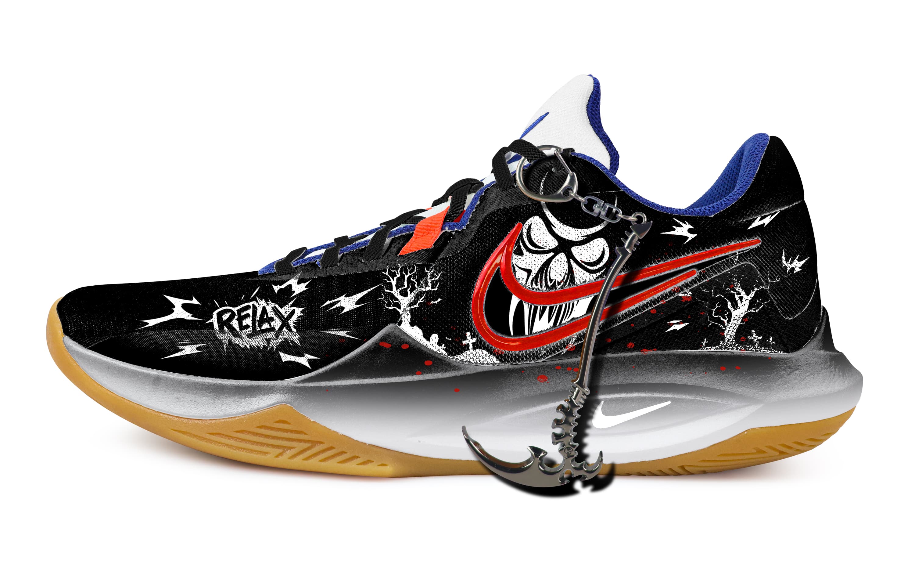 Nike Precision 6 'Night Gala' Graffiti Trend Fabric Slip-Resistant Wear-Resistant Low-Top Basketball Shoes Men's Black