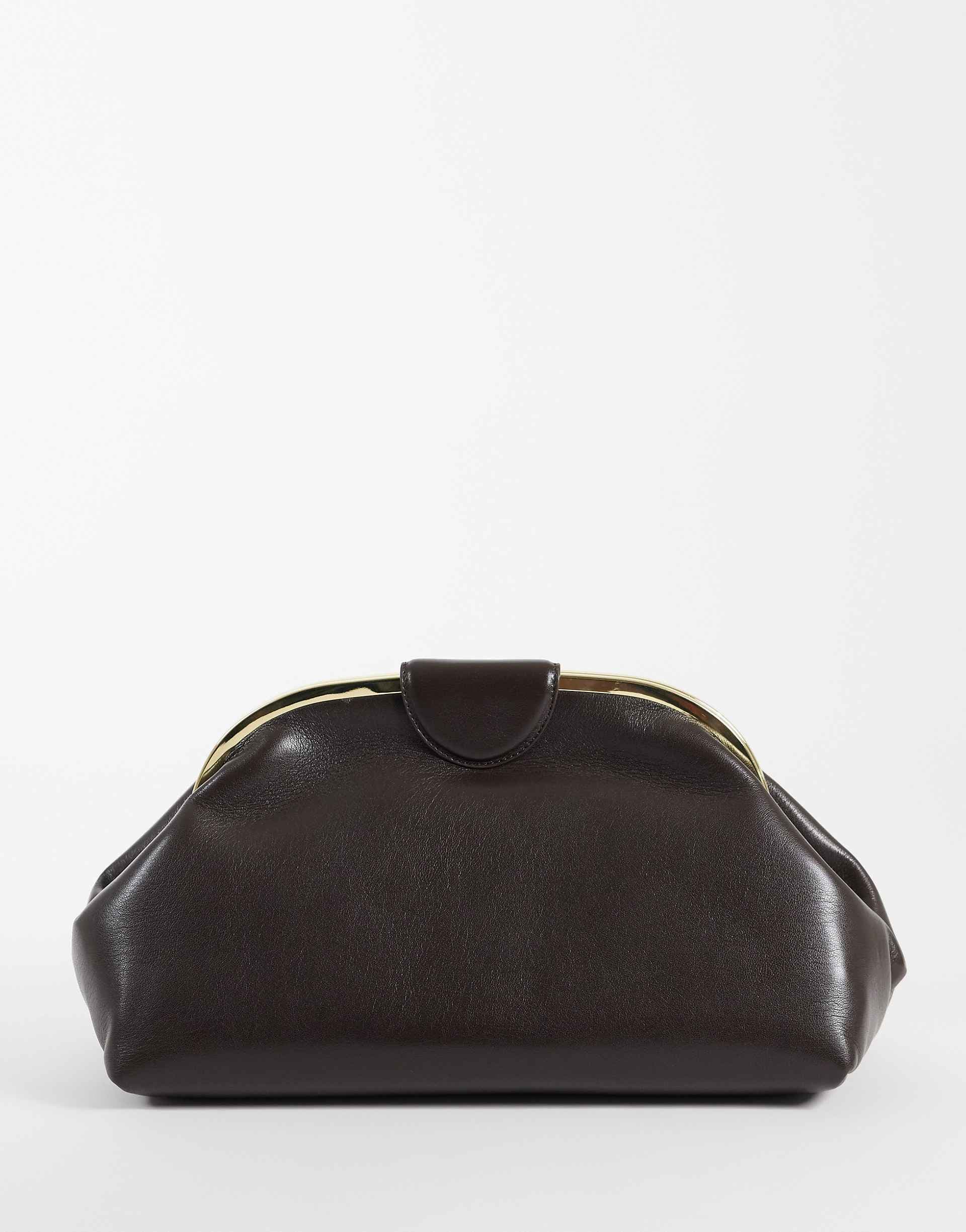 Mango pouch clutch purse in chocolate