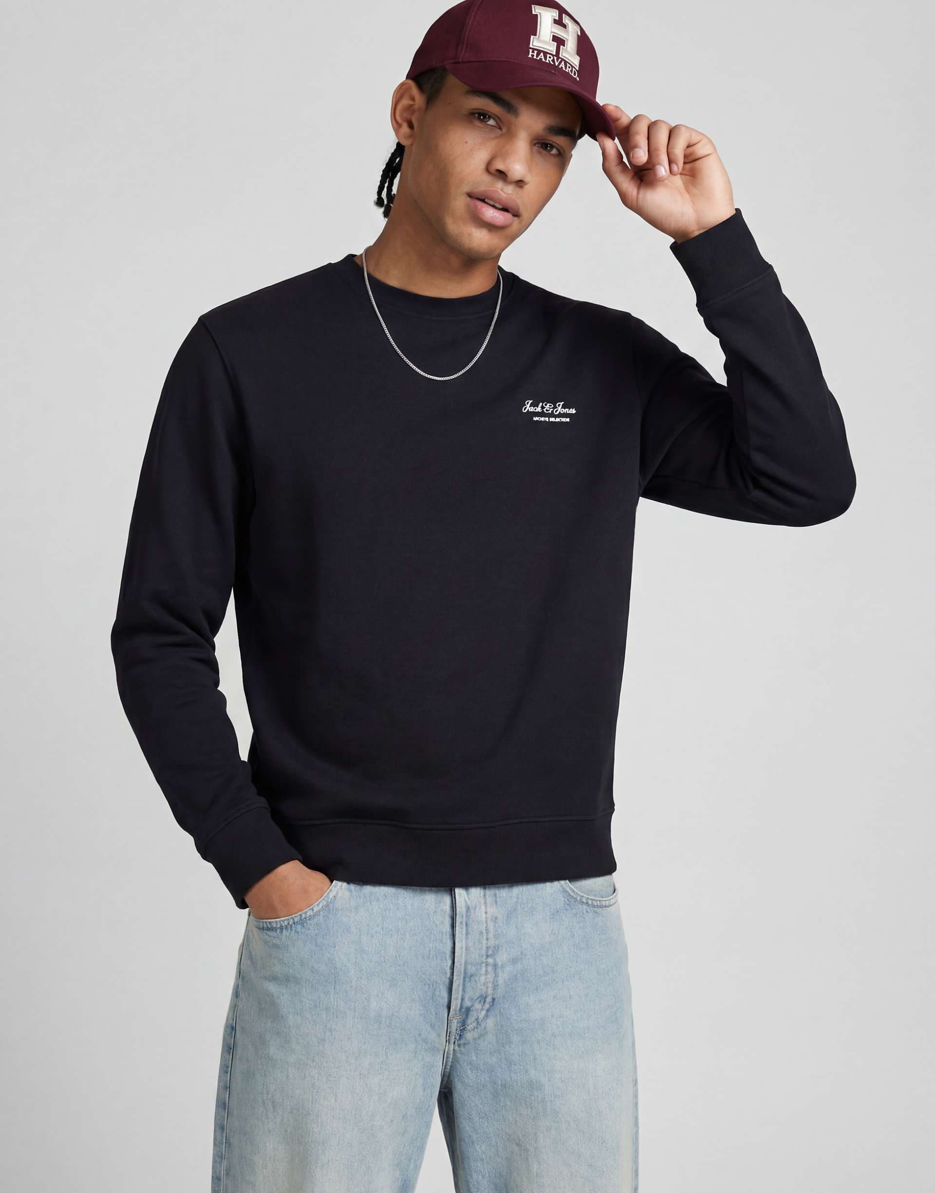 Jack & Jones sweatshirt with script logo in black