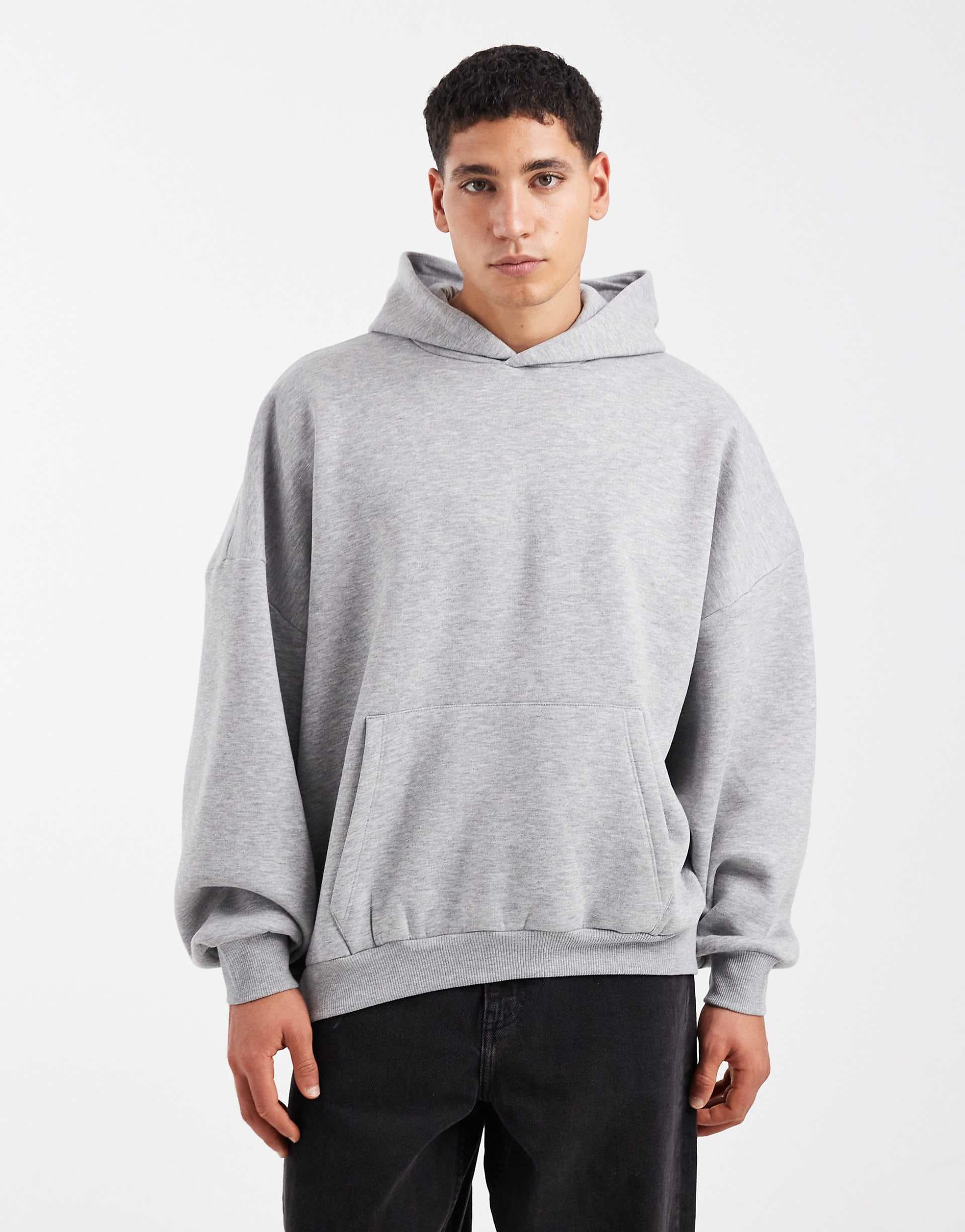 ASOS DESIGN essentials extreme oversized hoodie in heather gray