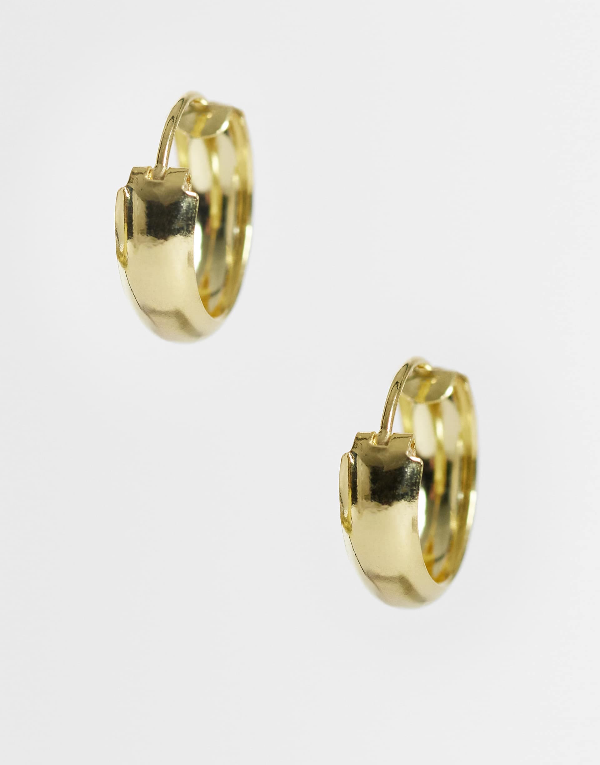 Kingsley Ryan gold plated 14mm hoop earrings