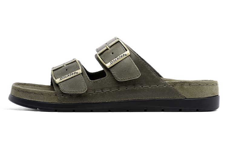 Dickies Slide Slippers Men Green Coffee