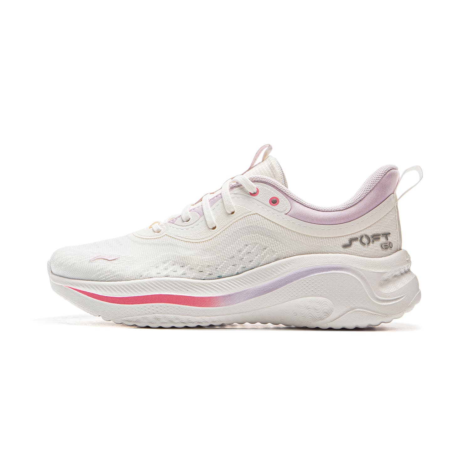 LiNing SOFT GO 2 WMS Versatile Comfortable Thick Sole Height Increasing Fashion Trendy Shock Absorption Non-Slip Wear-Resistant Supportive Cushioning Low-Top Casual Shoes Women's Cream White