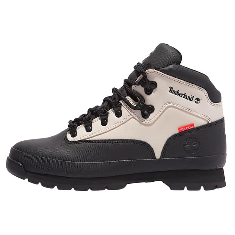 Timberland Euro Hiker Leather Wear-Resistant Slip-Resistant Comfortable Fashion Short-Cut Outdoor Boots Men's Black White
